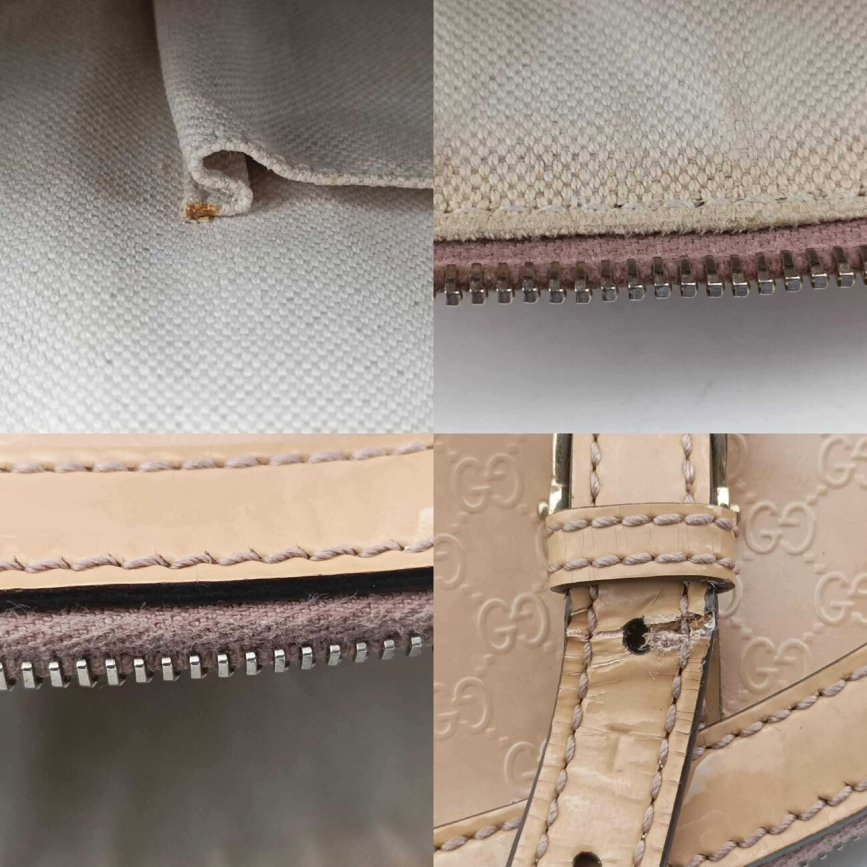 Microguccissima Beige Patent Leather Shoulder Bag 309614 D014105809 — view 9
