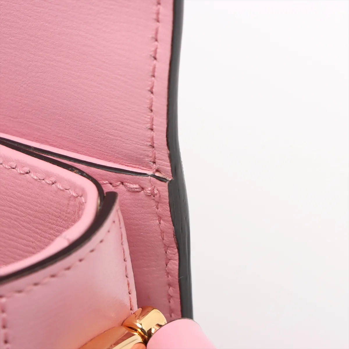 Horsebit 1955 Leather Shoulder Bag Red x Pink 602204 No shoulder strap clasp — view 13