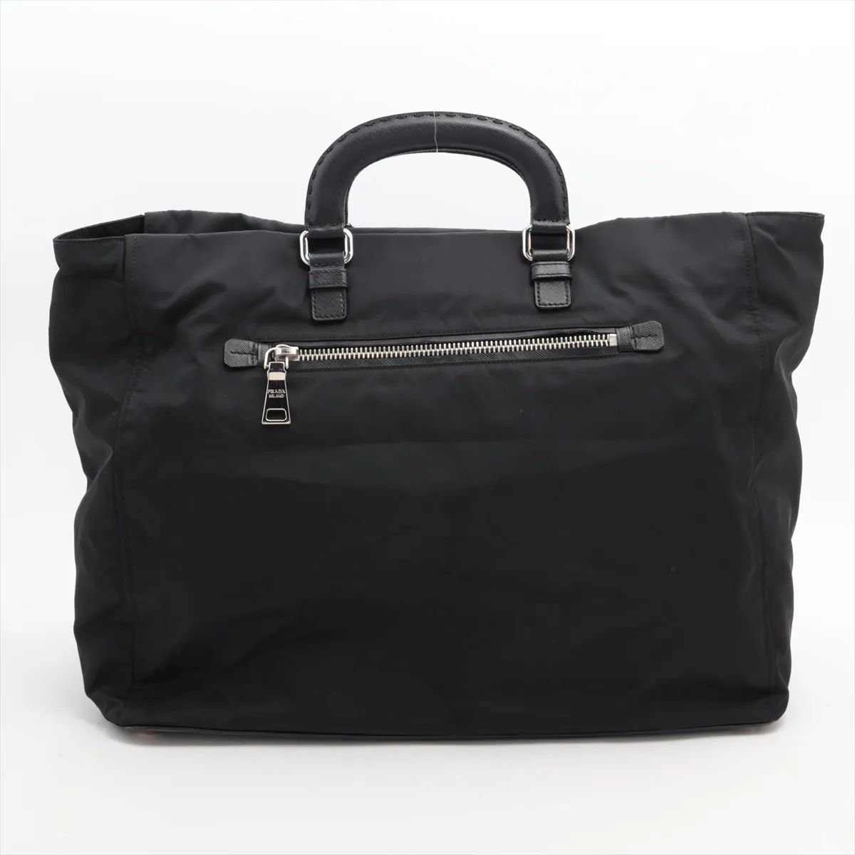 Tessuto Nylon x Leather 2WAY Handbag Black — view 2