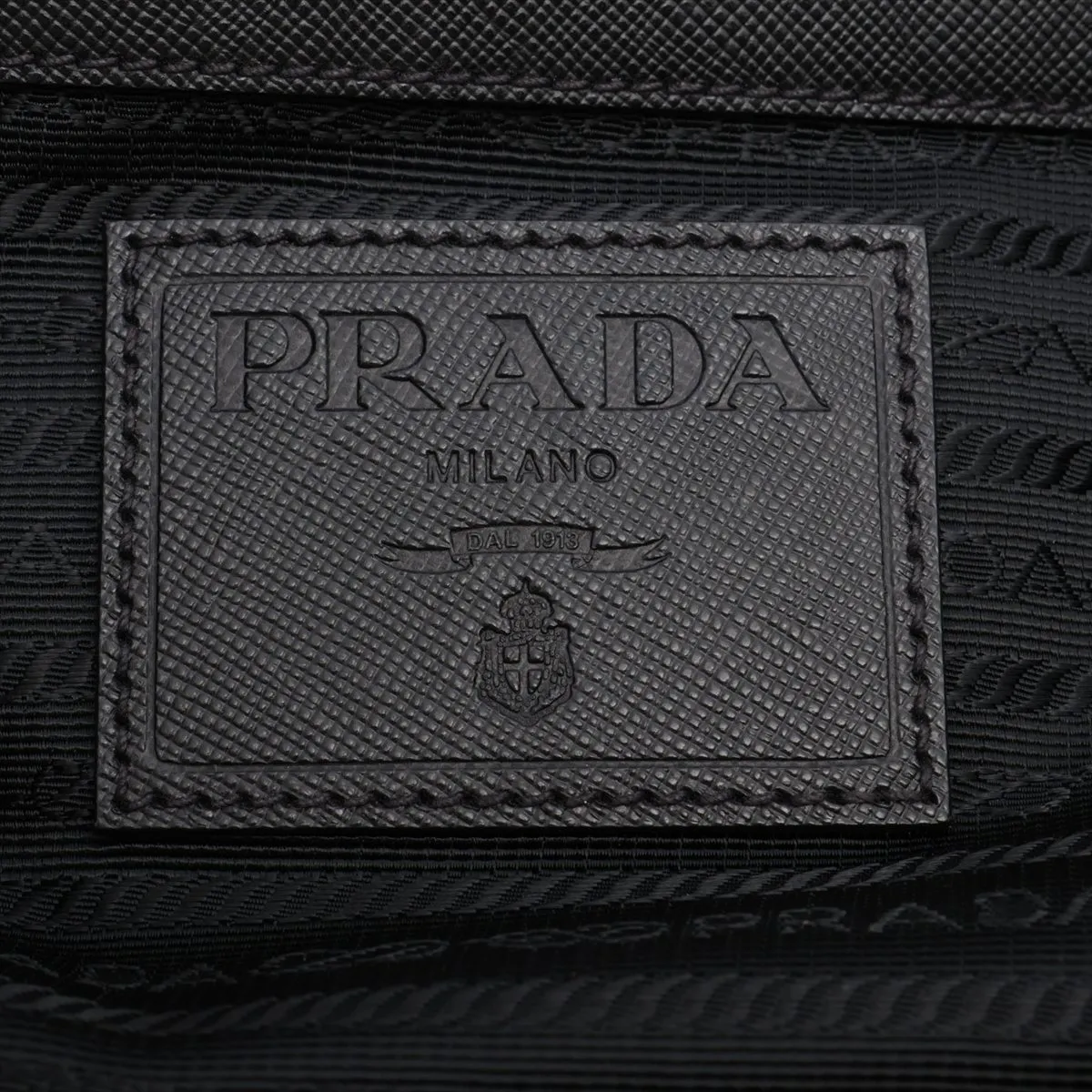 Tessuto Nylon x Leather 2WAY Handbag Black — view 12