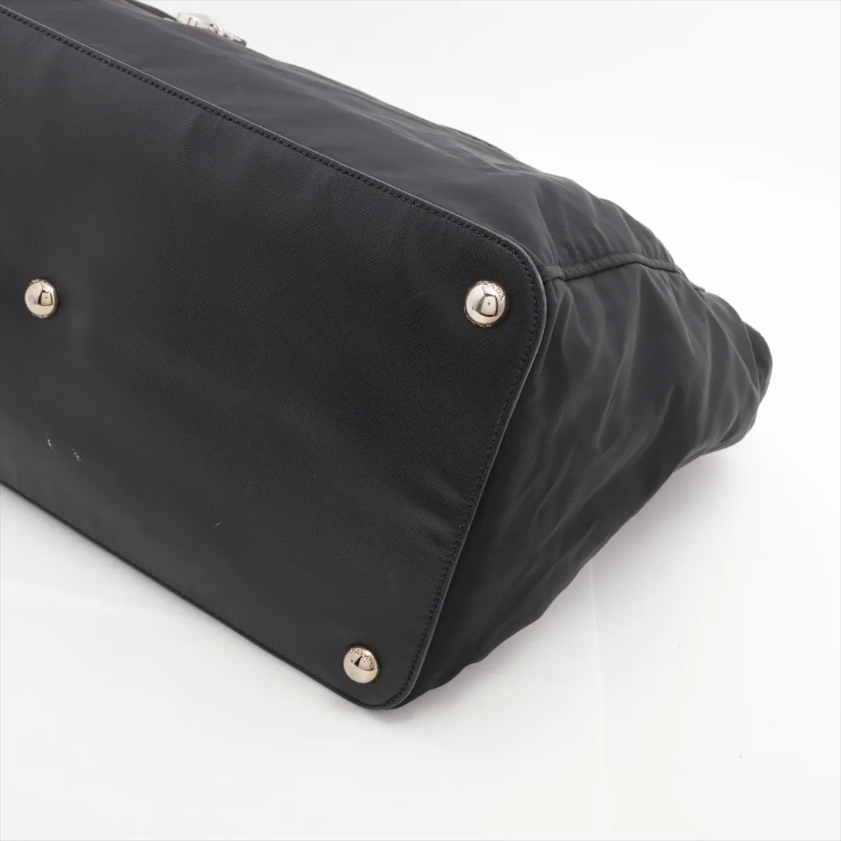Tessuto Nylon x Leather 2WAY Handbag Black — view 3