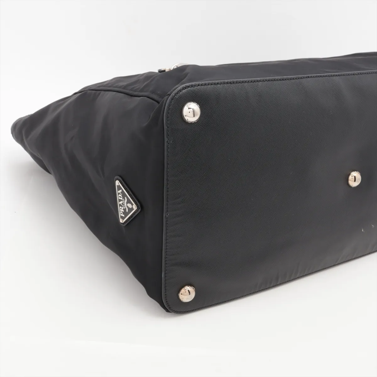 Tessuto Nylon x Leather 2WAY Handbag Black — view 4