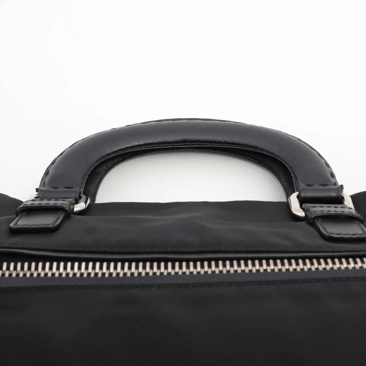 Tessuto Nylon x Leather 2WAY Handbag Black — view 6