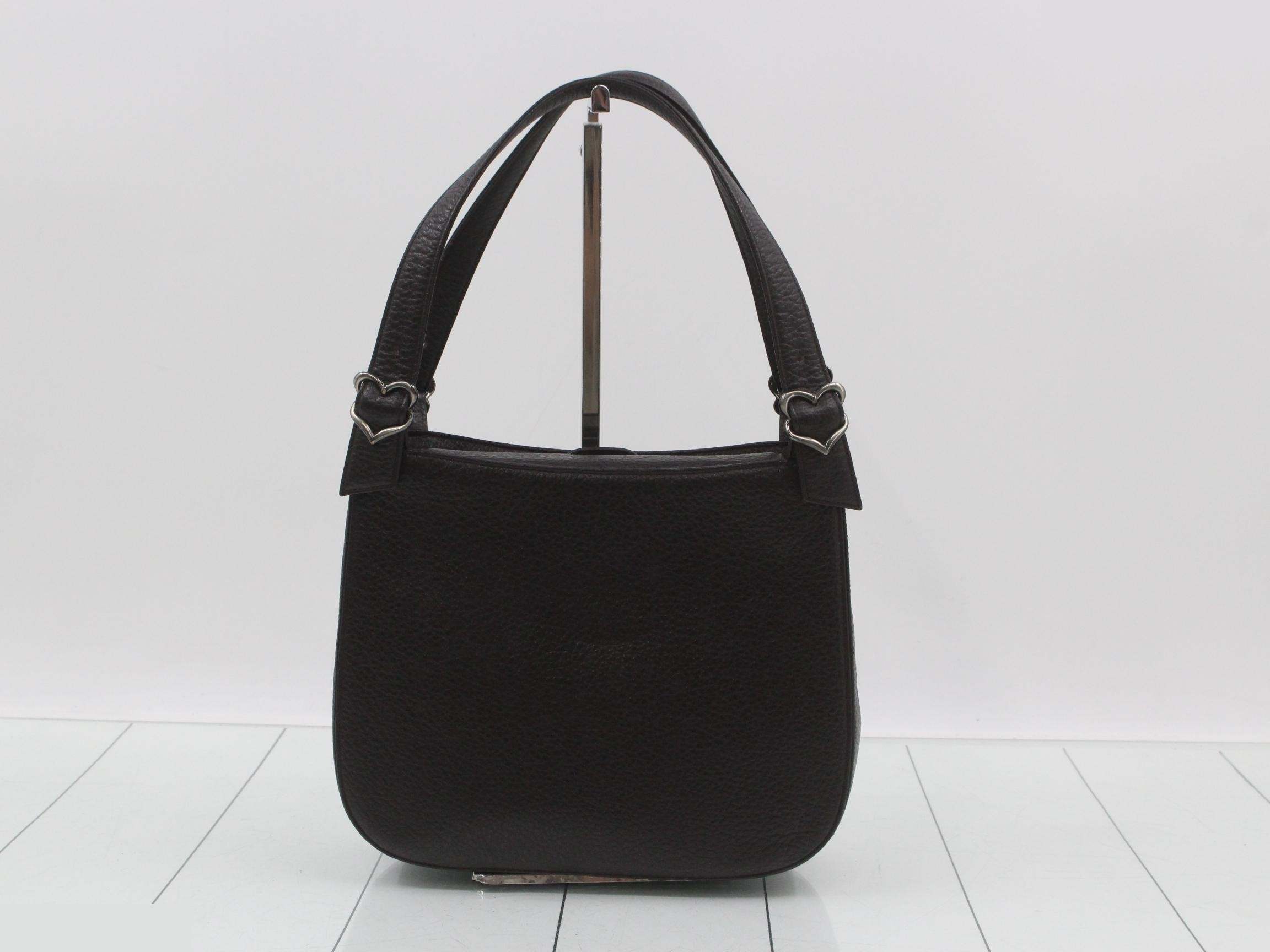 Leather handbag, brown — view 2