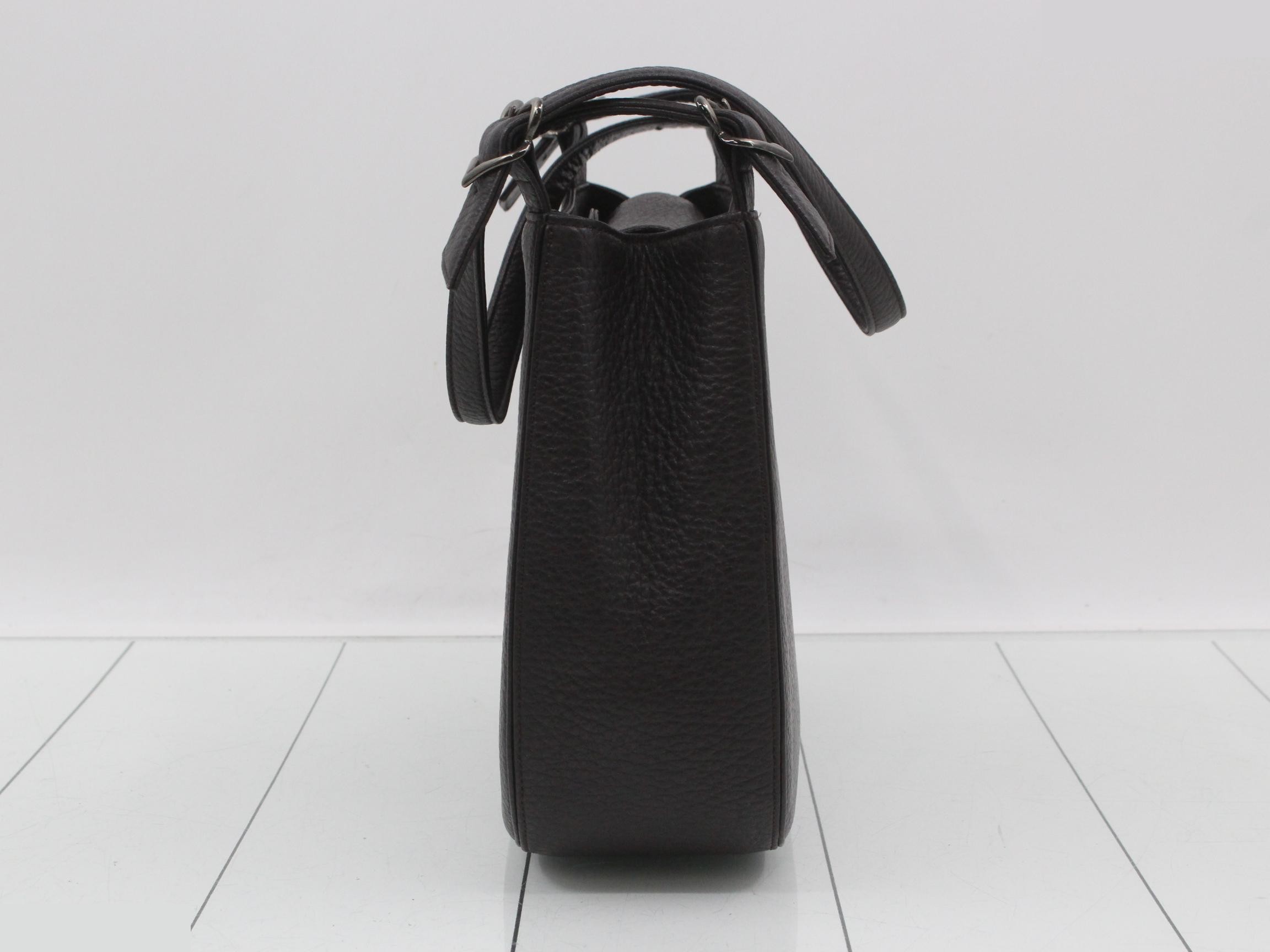 Leather handbag, brown — view 3