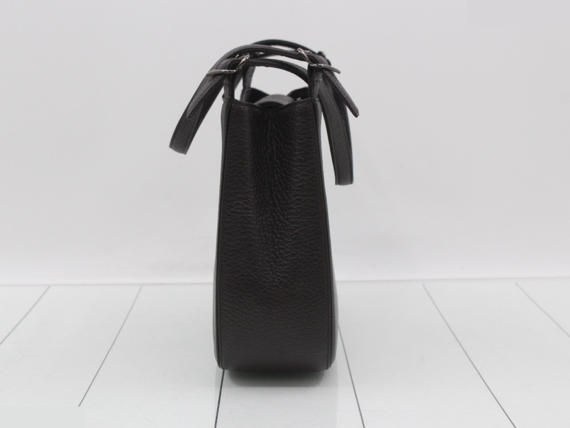 Leather handbag, brown — view 4