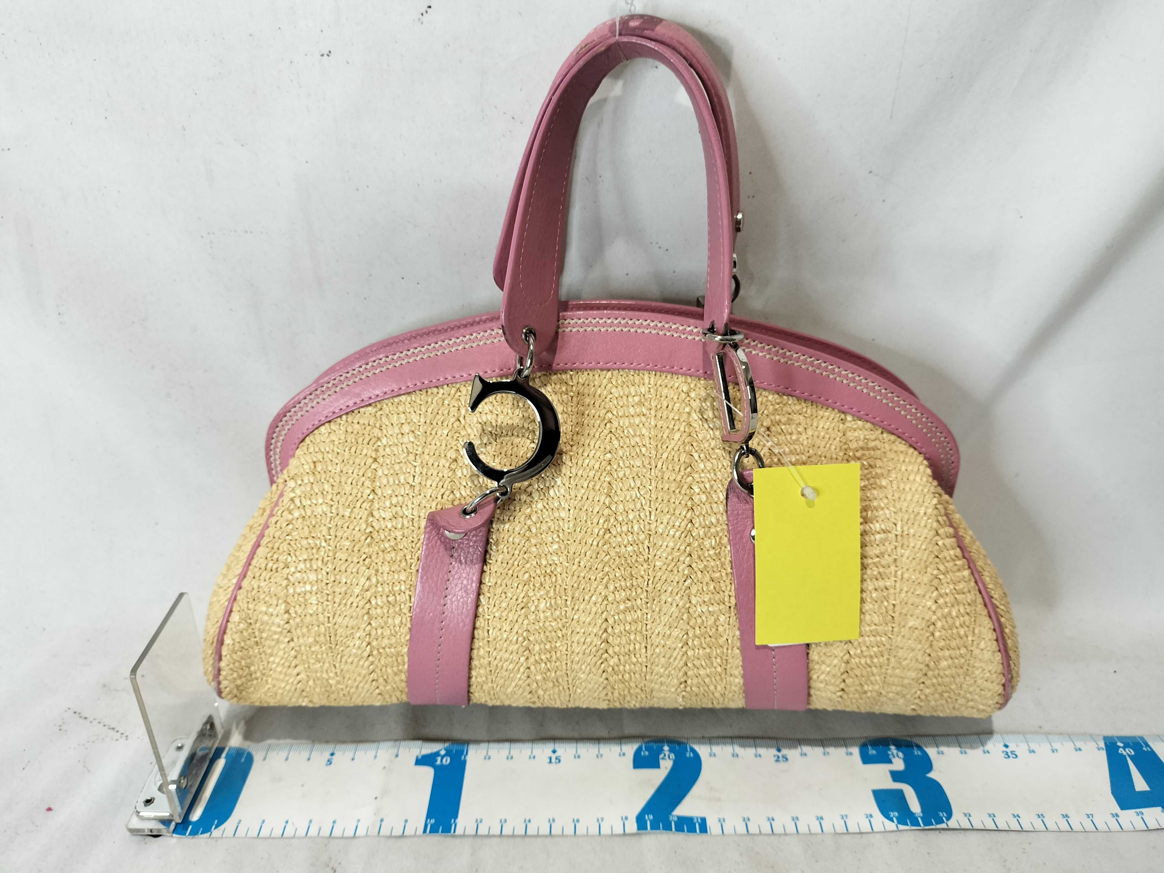 Raffia/Galliano/Mini Boston/Beaded/Flower Handbag — view 2