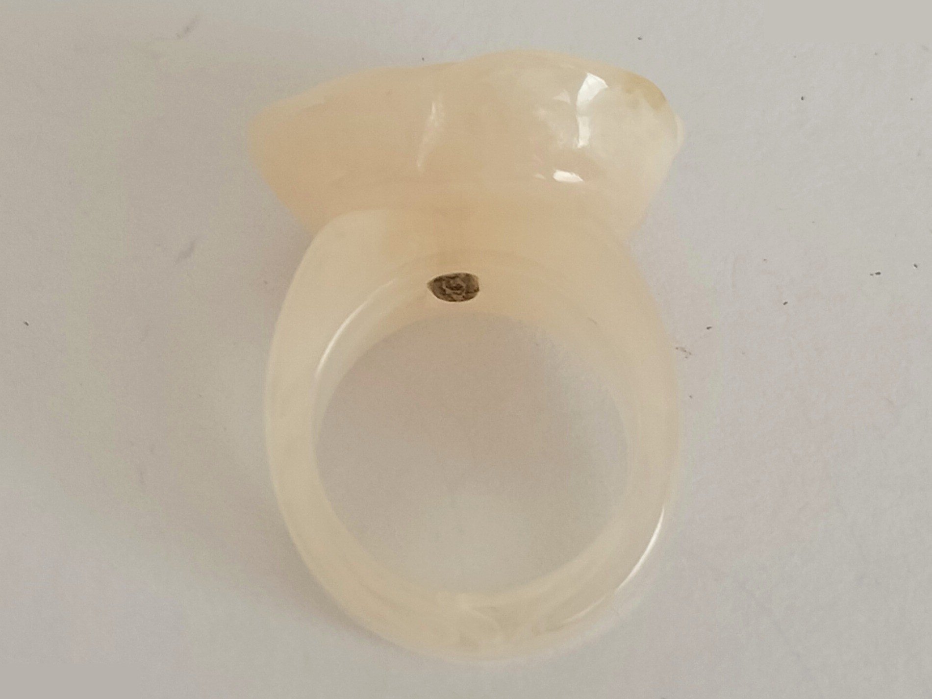 Coco Camellia Plastic Ring, Size #12.5 — view 3