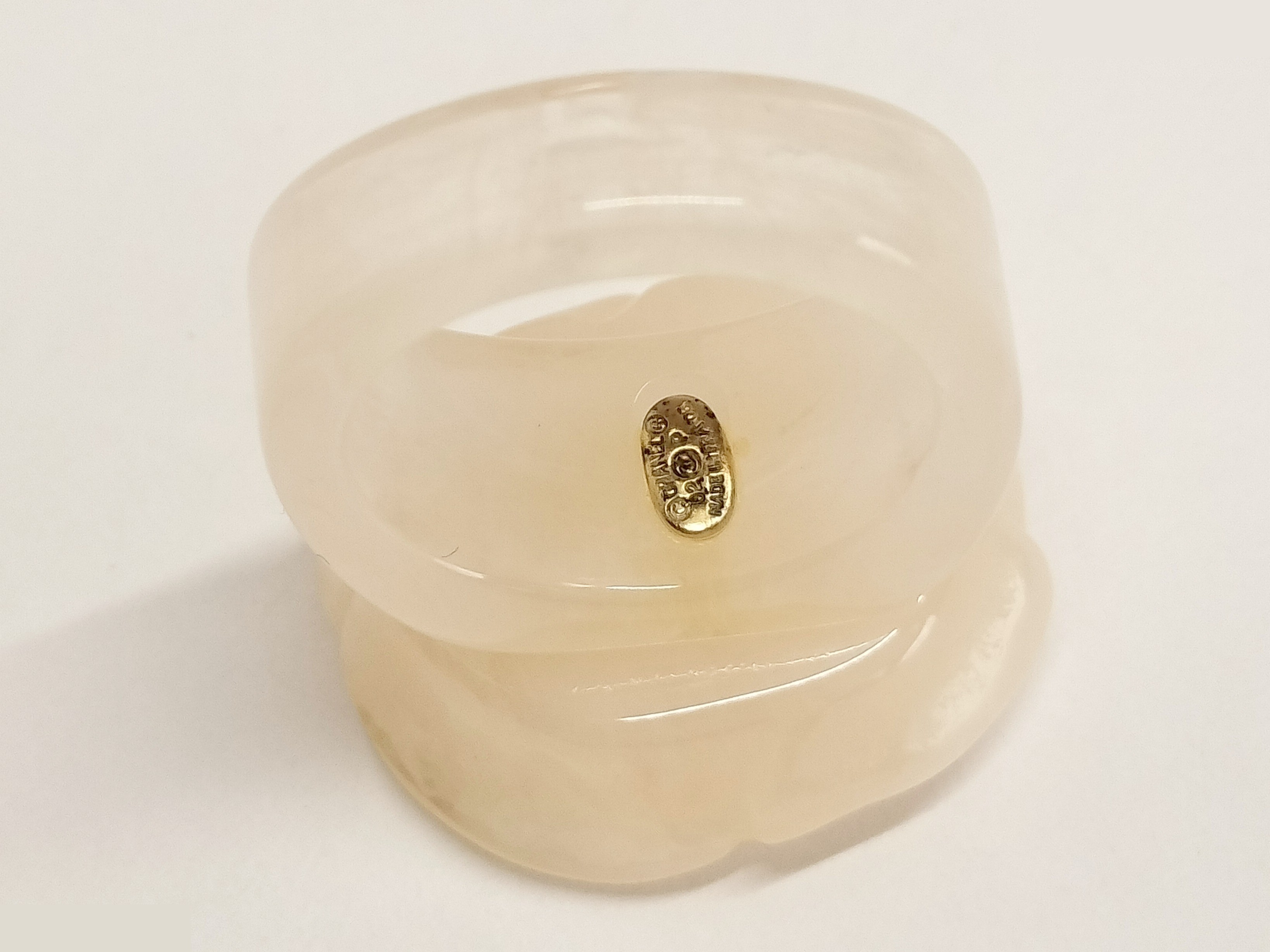 Coco Camellia Plastic Ring, Size #12.5 — view 4