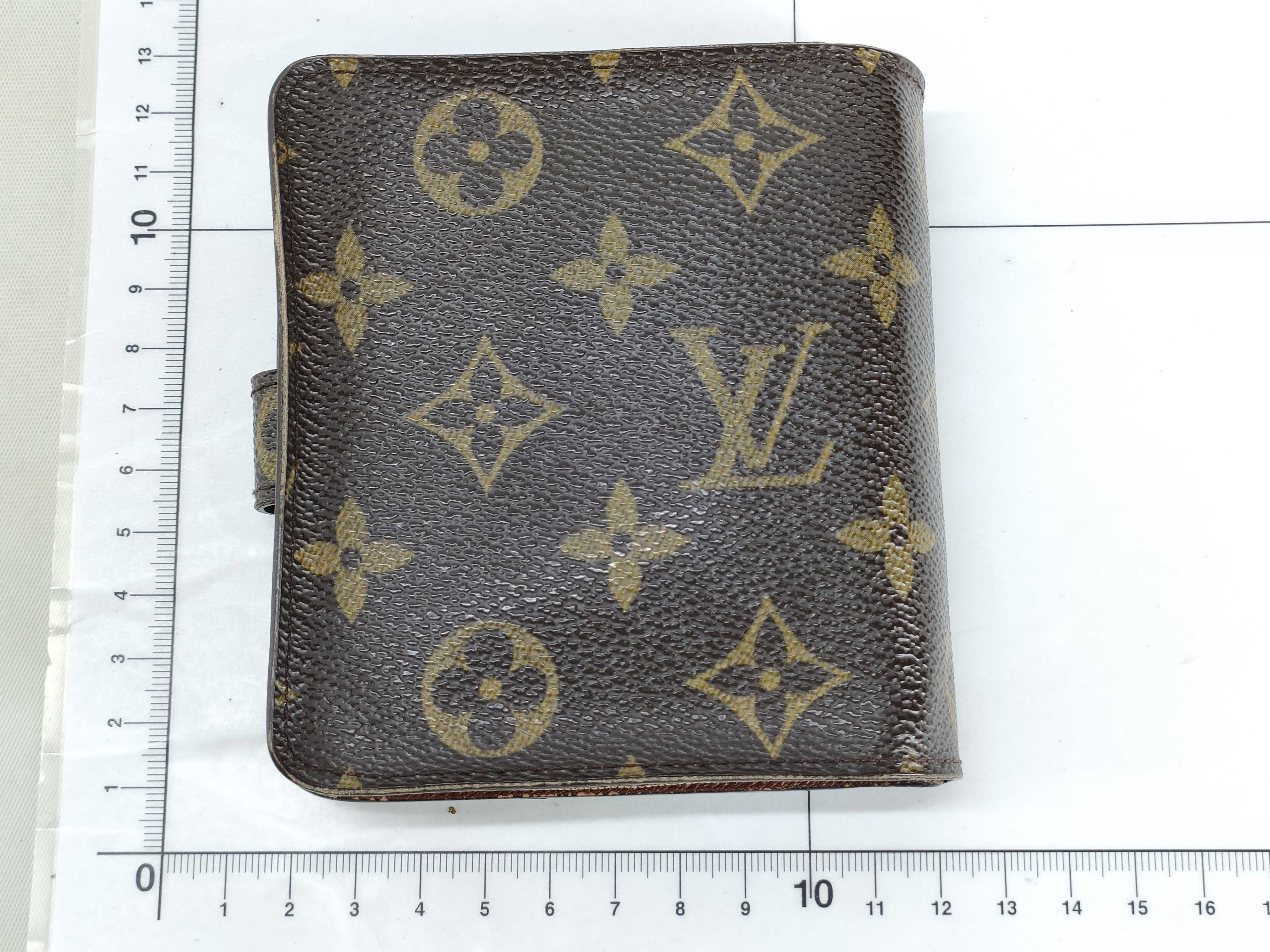 Monogram Louis Vuitton Monogram Compact Zip Bi-fold Wallet Brown M61667 MI1002 Wallet — view 2