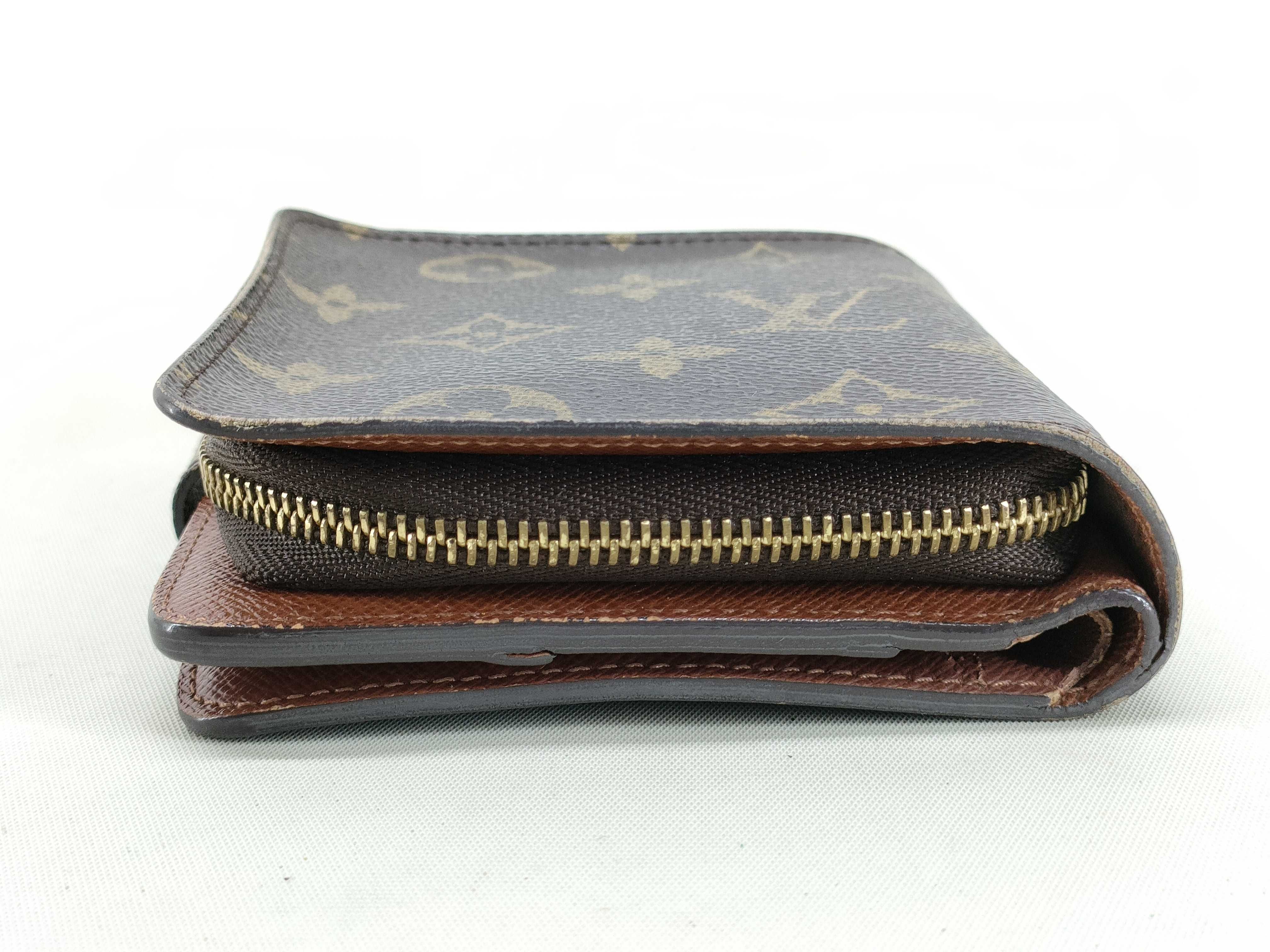 Monogram Louis Vuitton Monogram Compact Zip Bi-fold Wallet Brown M61667 MI1002 Wallet — view 3