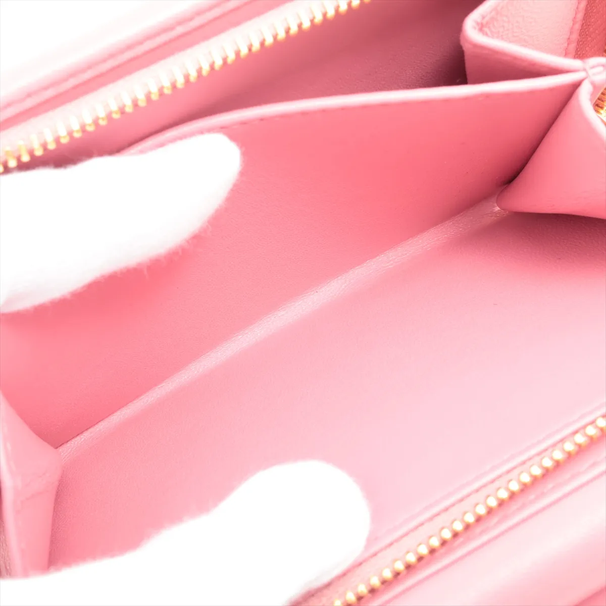 Matelasse 5ML225 Leather Compact Wallet Pink — view 8