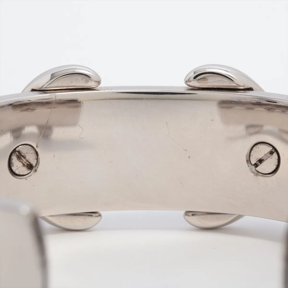 Cross Bangle GP×Leather Black×Silver — view 4