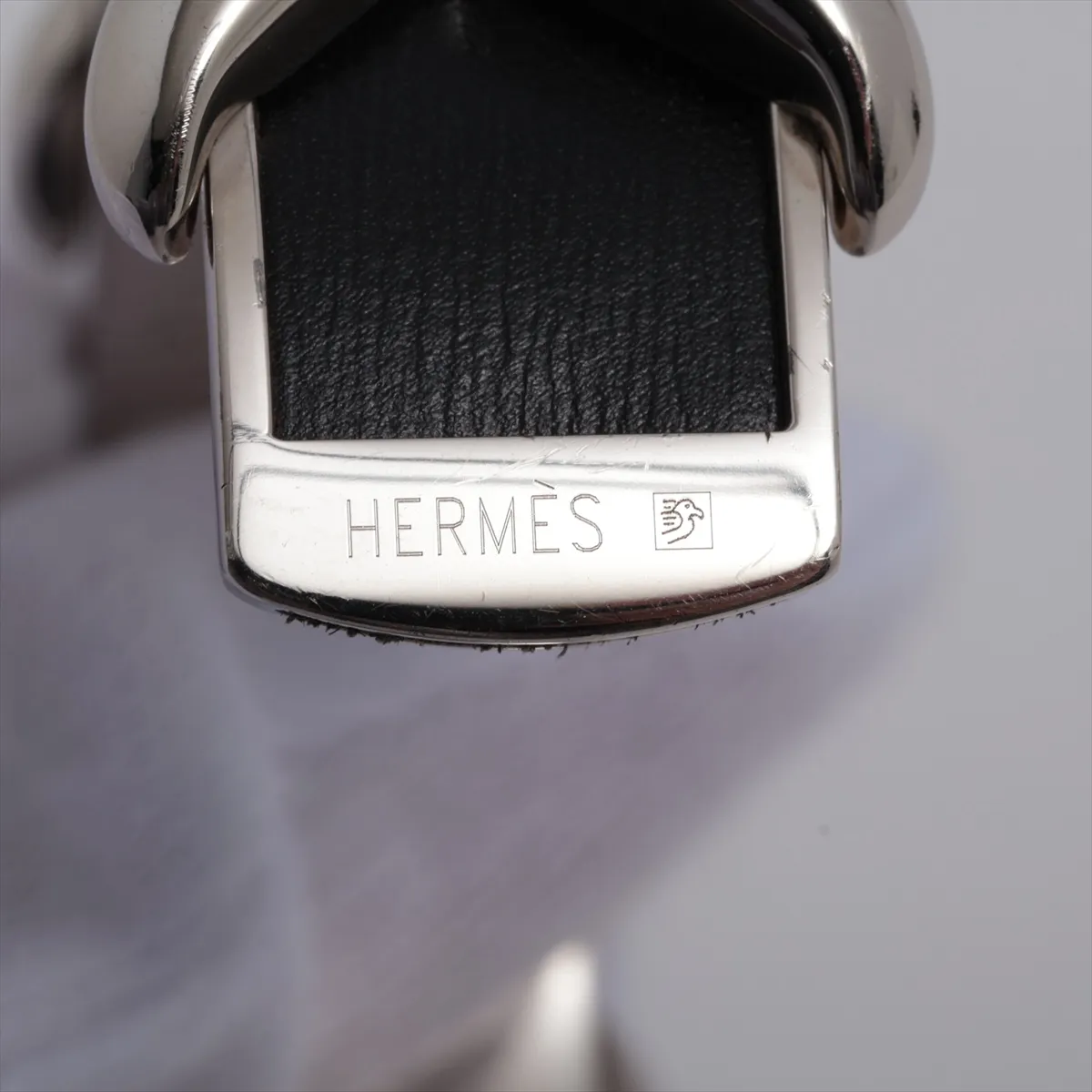 Cross Bangle GP×Leather Black×Silver — view 5