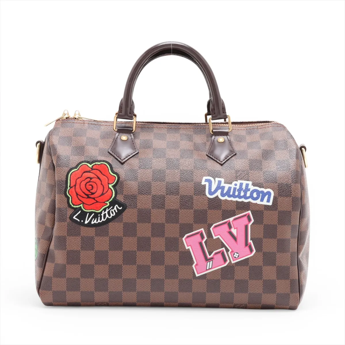 Damier Patches Speedy Bandoulière 30 Patches N40060 AA3178 Brown — view 2
