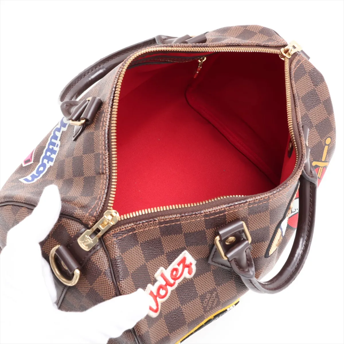 Damier Patches Speedy Bandoulière 30 Patches N40060 AA3178 Brown — view 8