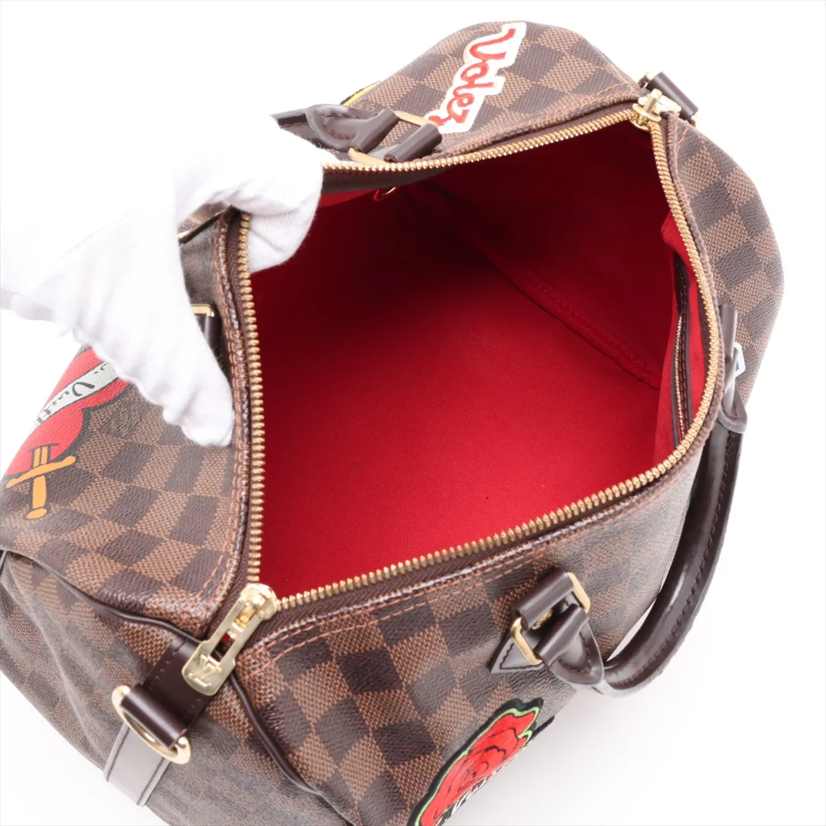 Damier Patches Speedy Bandoulière 30 Patches N40060 AA3178 Brown — view 9