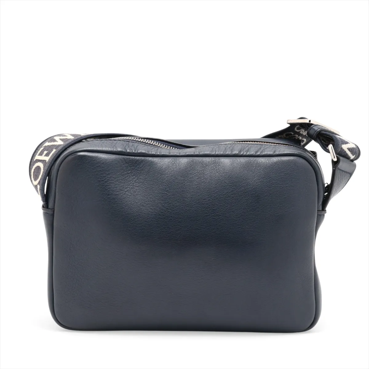 Military Messenger Bag Leather Shoulder Bag Black — view 2