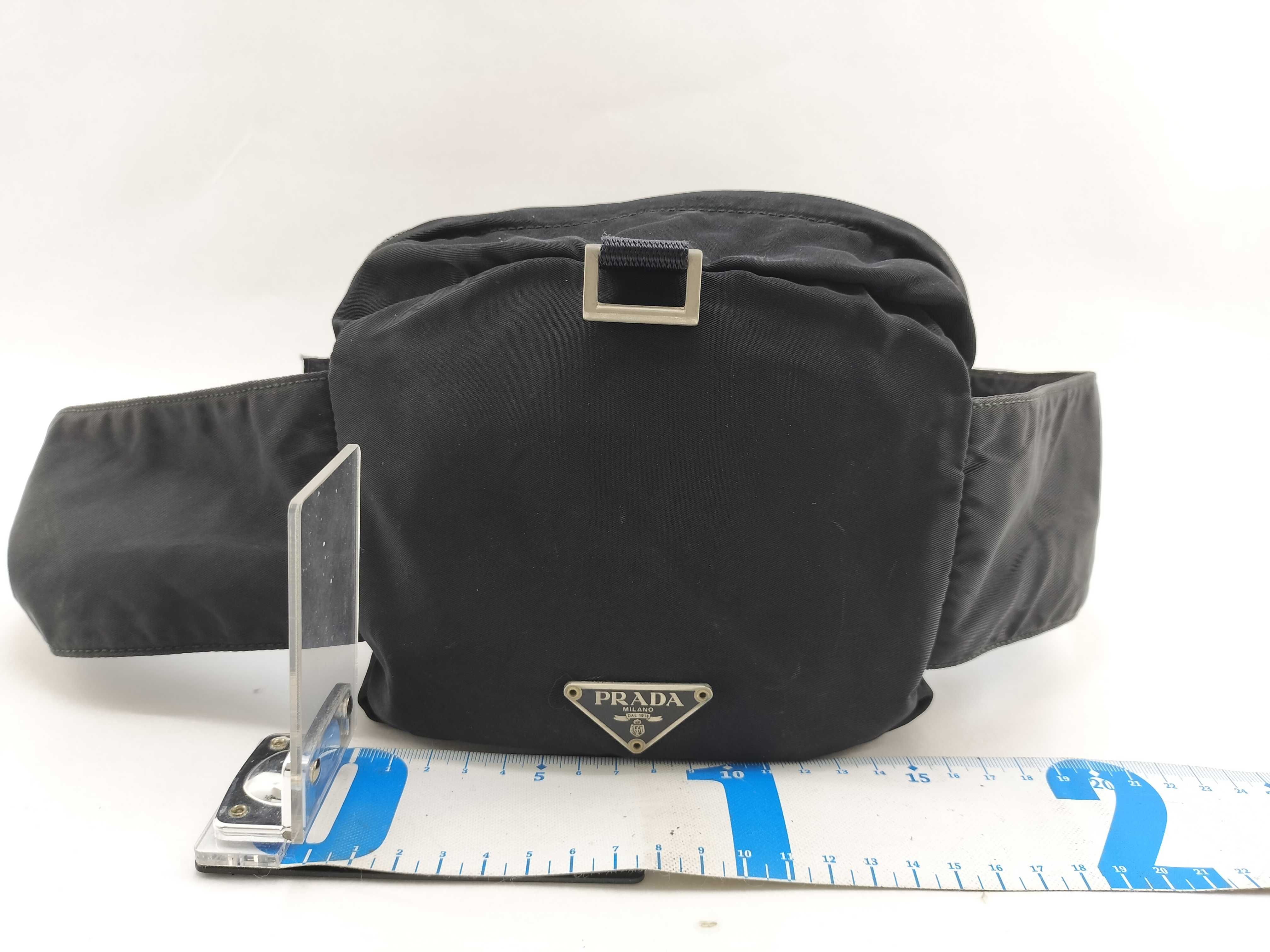 Nylon Prada Mini Waist Pouch Black Waist Bag — view 2
