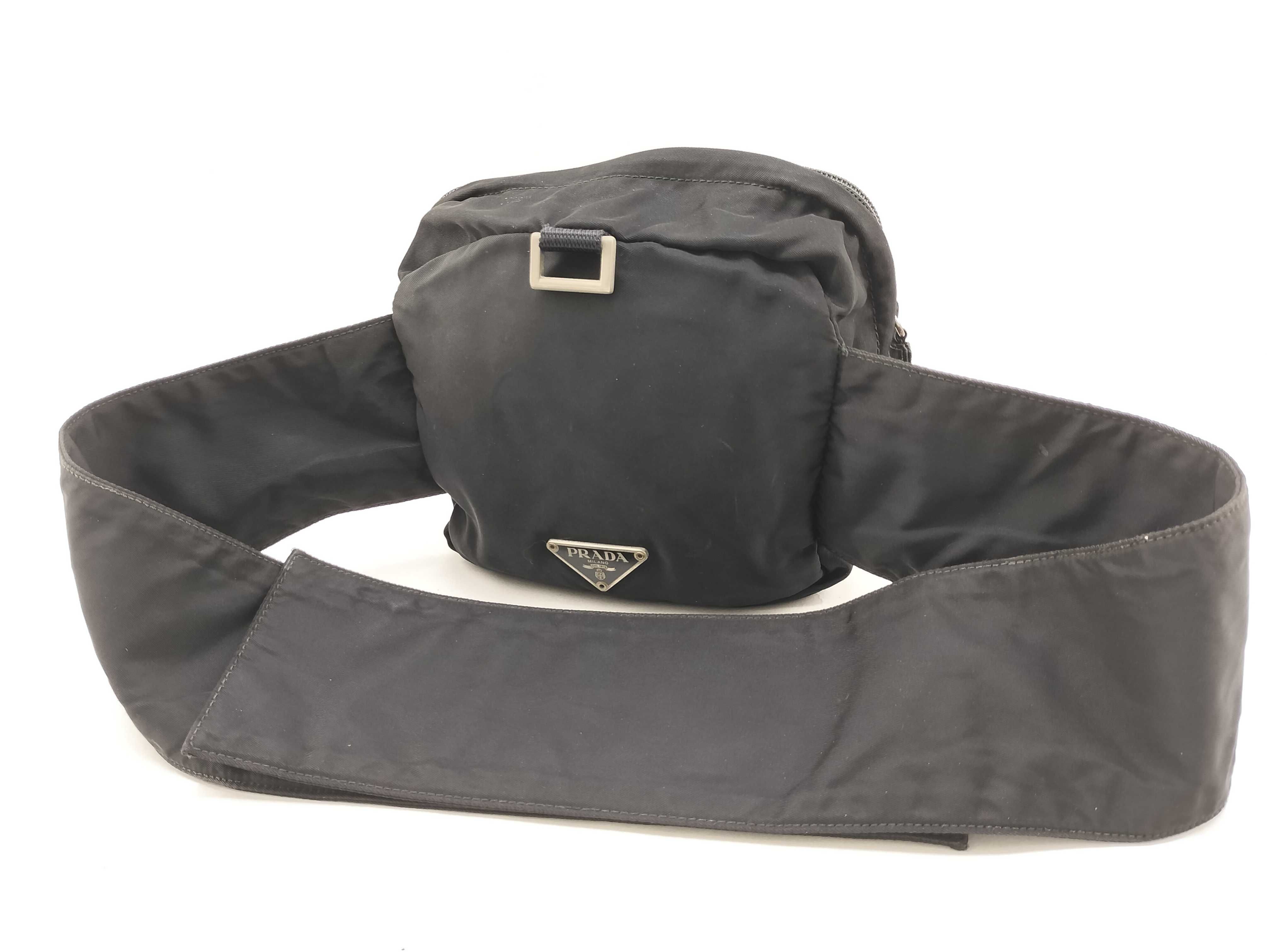Nylon Prada Mini Waist Pouch Black Waist Bag — view 6