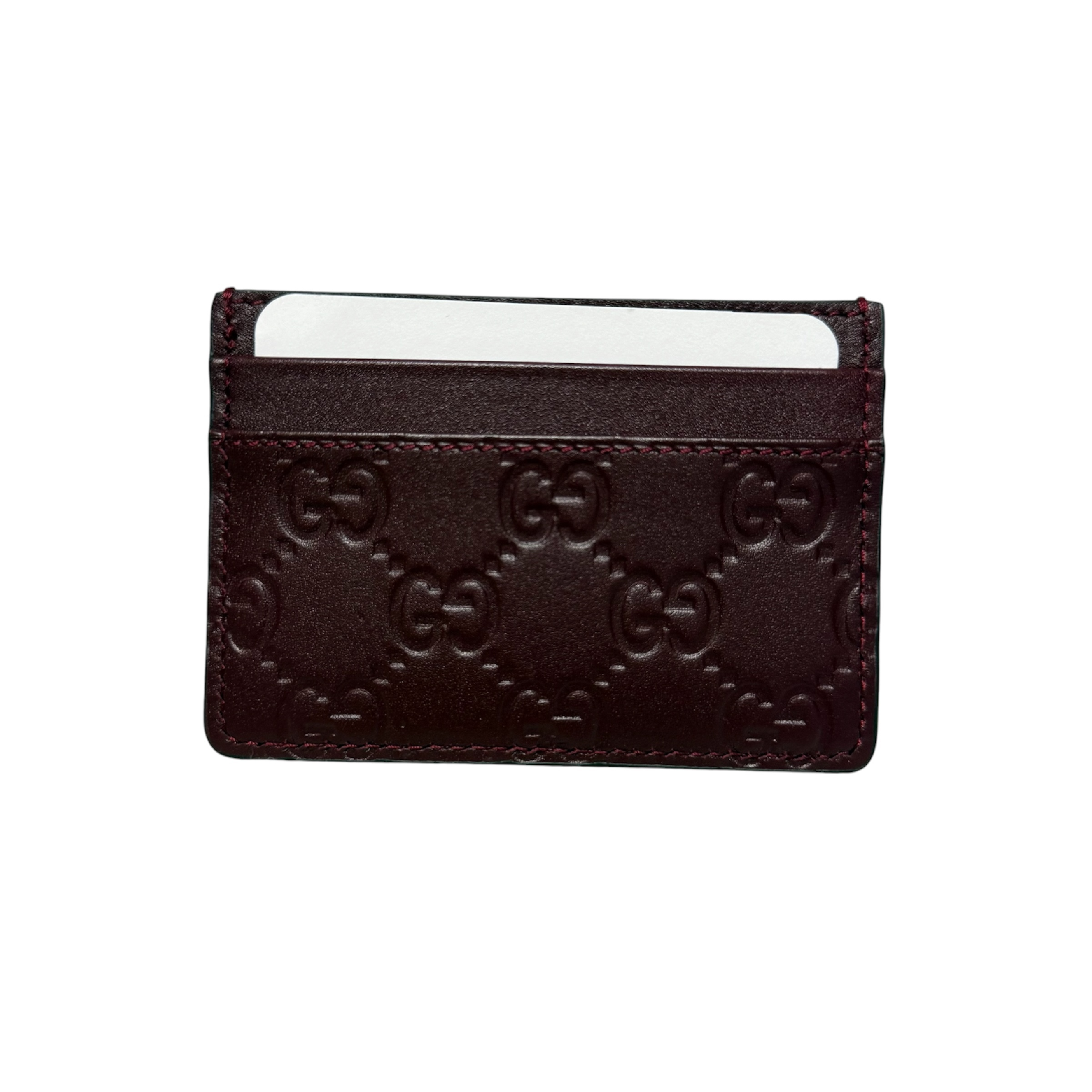 Guccissima Card Case, Wine Red, Card Case — view 2