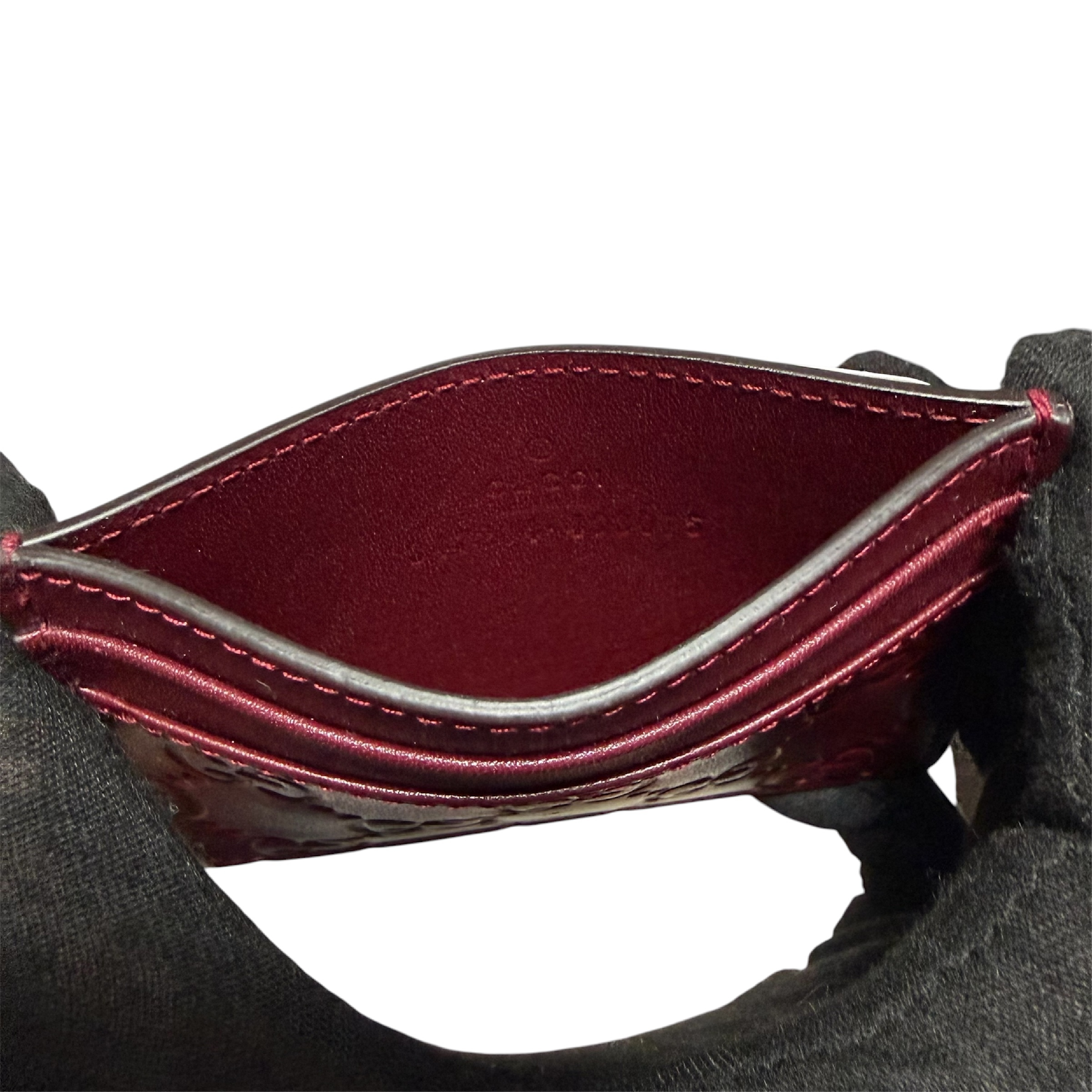 Guccissima Card Case, Wine Red, Card Case — view 3