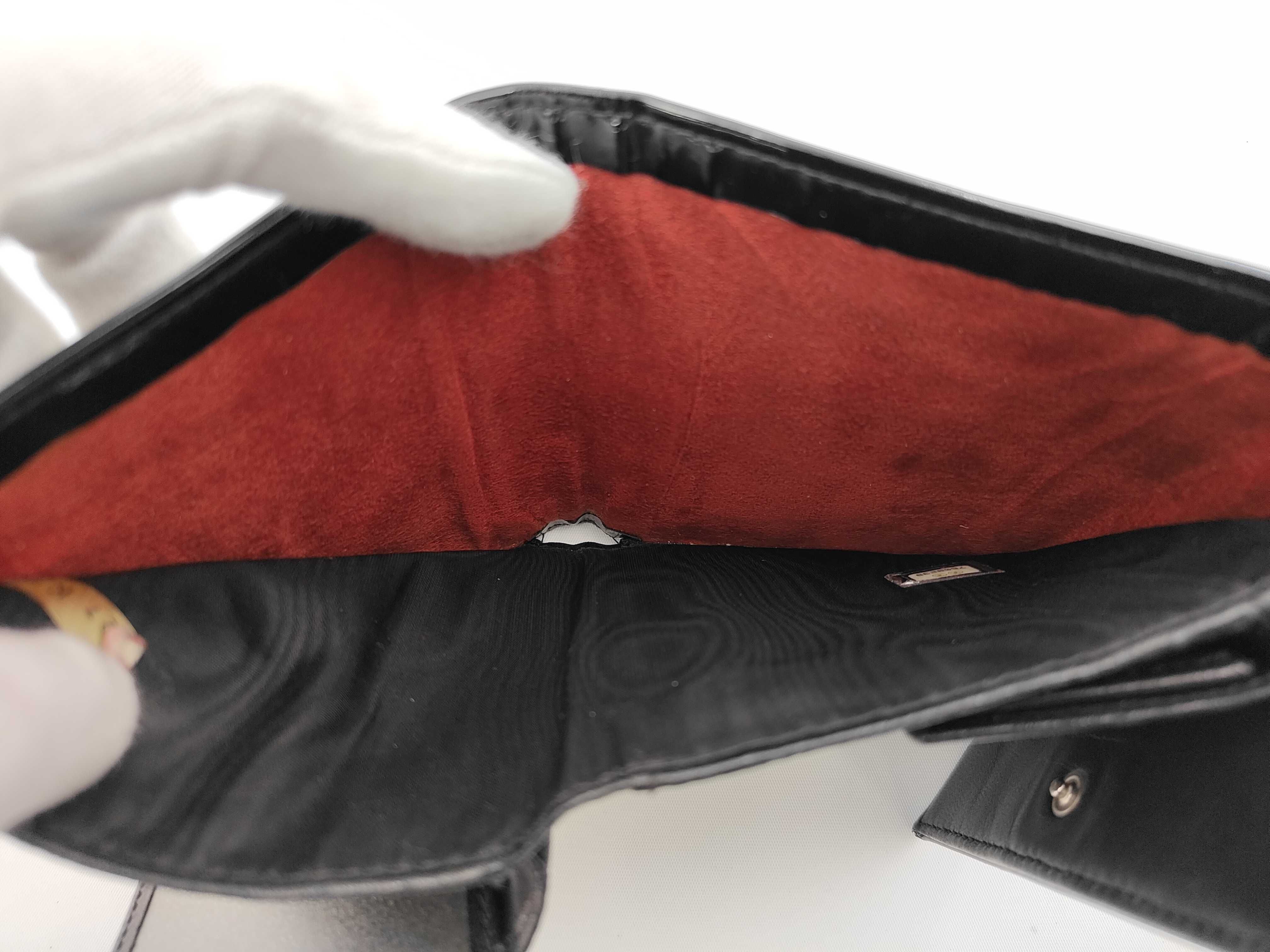 Patent Leather Black Folding Wallet — view 8