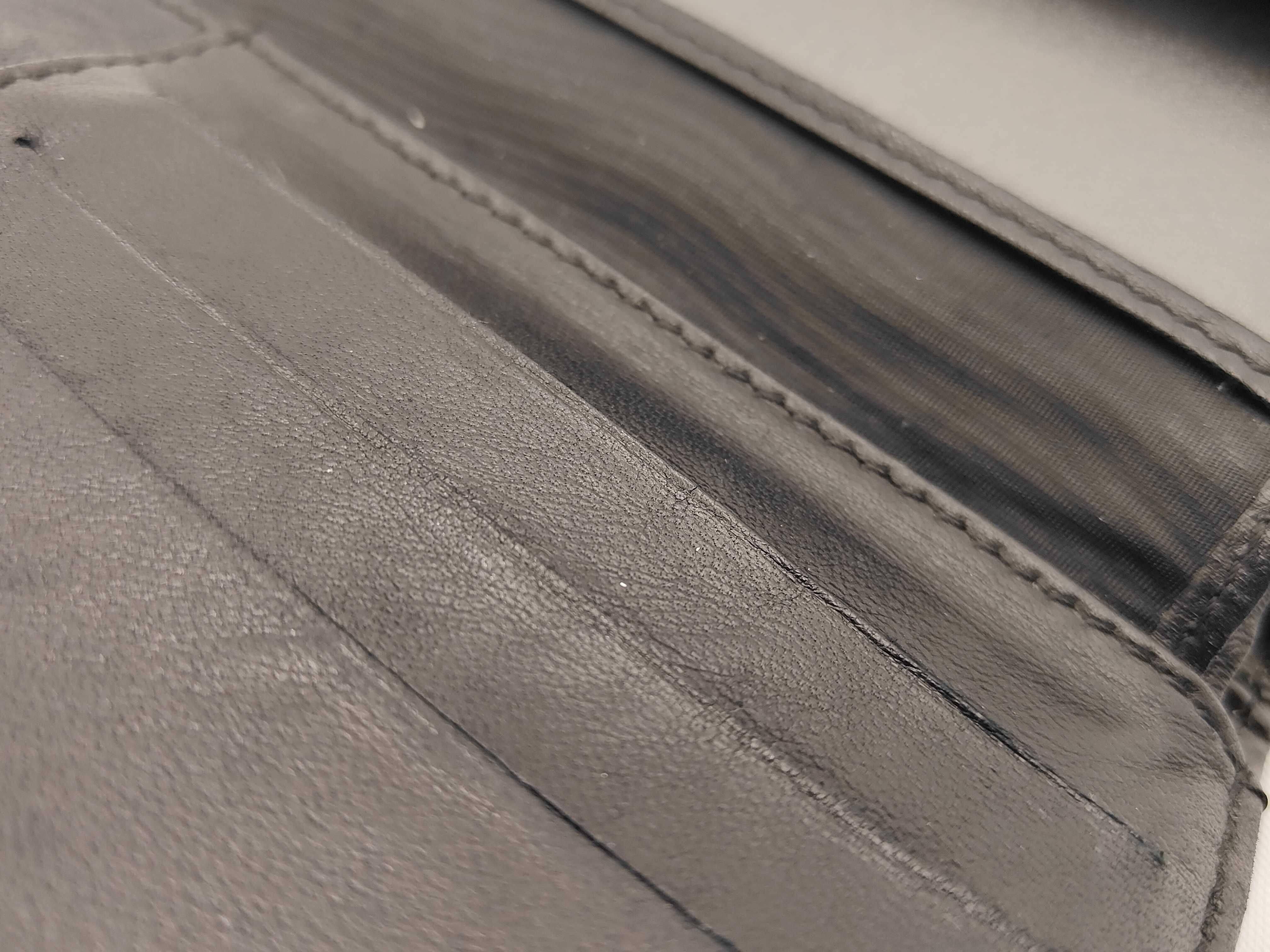 Patent Leather Black Folding Wallet — view 9