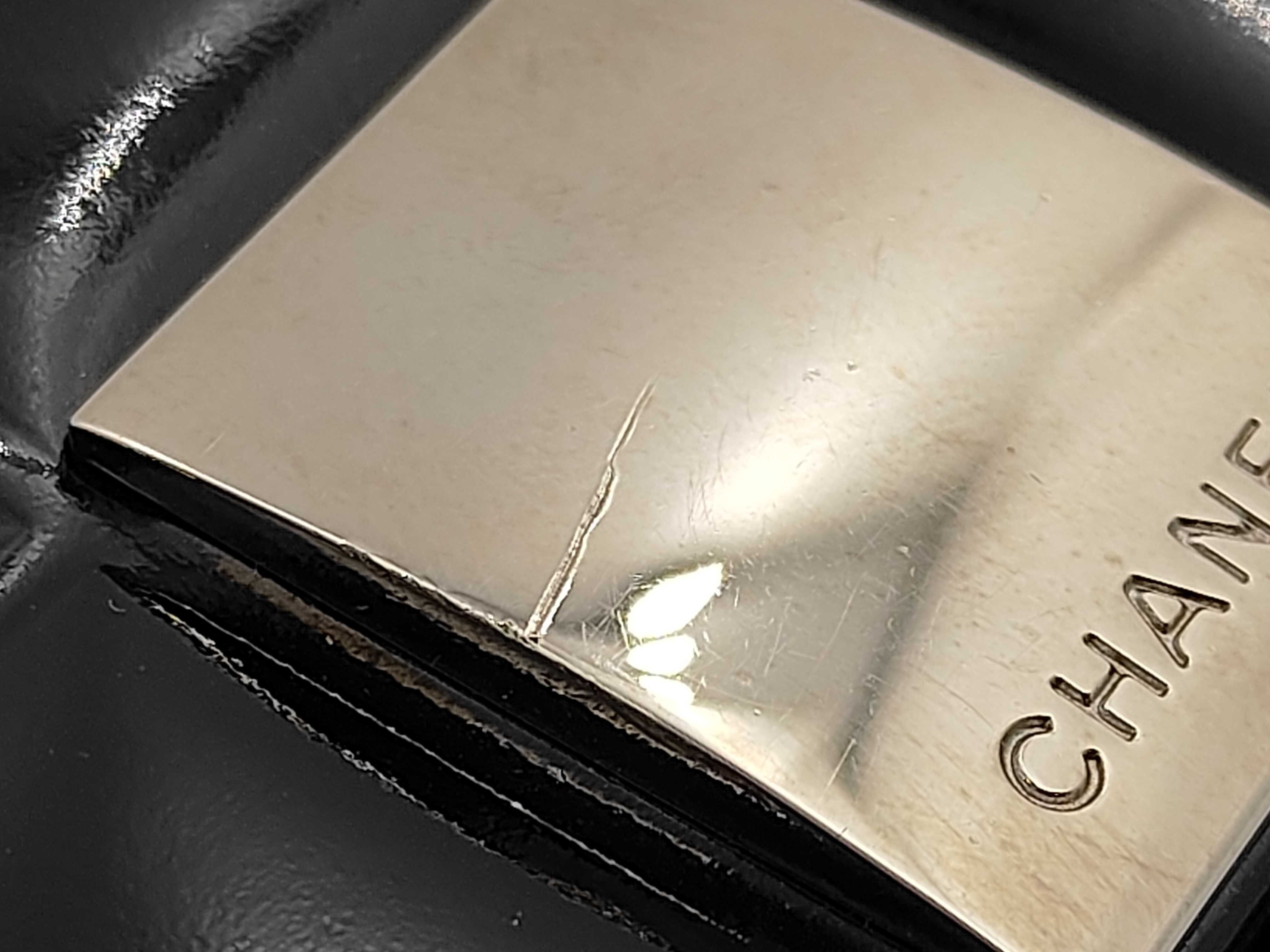Patent Leather Black Folding Wallet — view 10