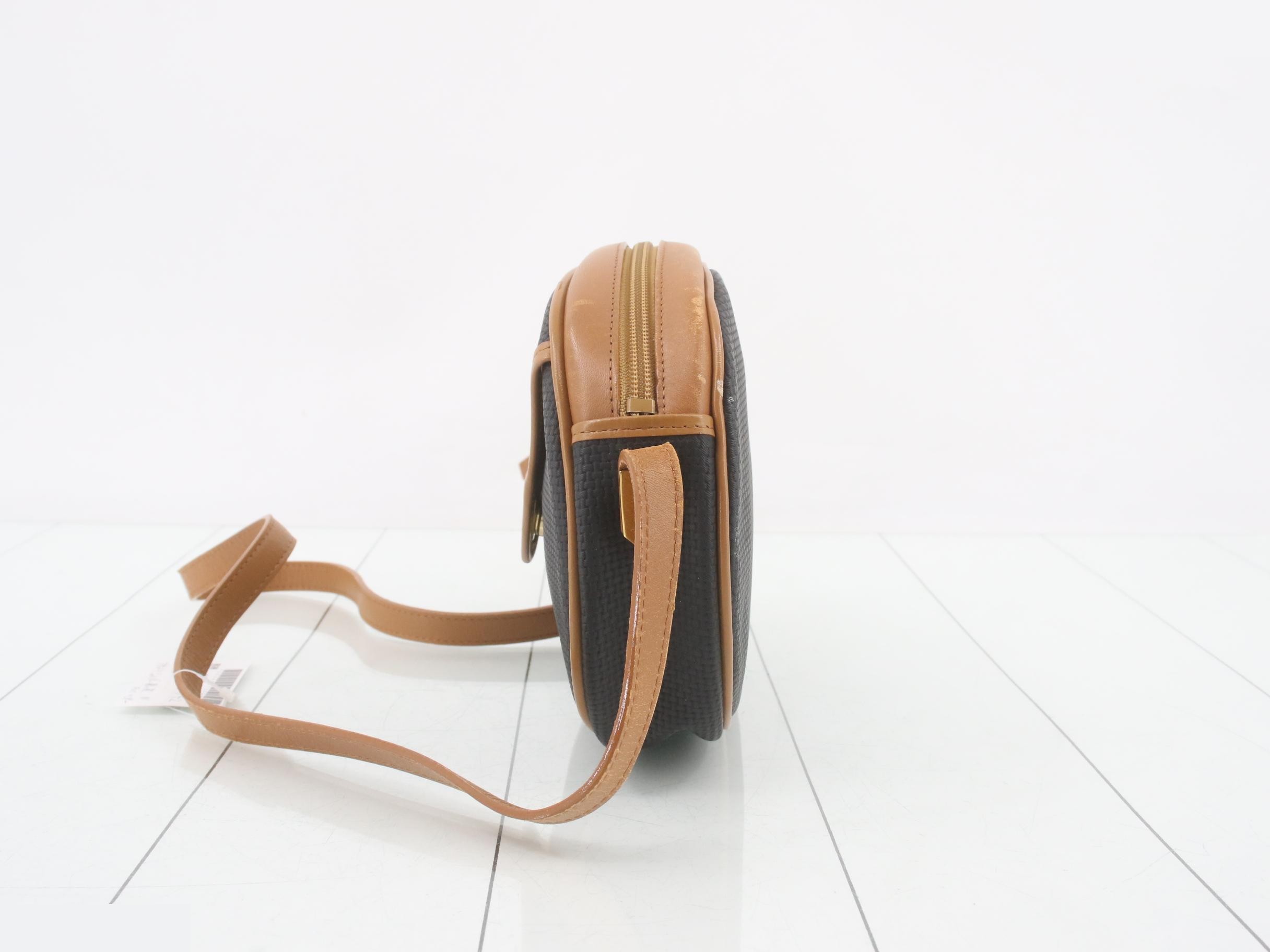 Cassandra Shoulder Bag, Black x Brown, PVC x Leather — view 3