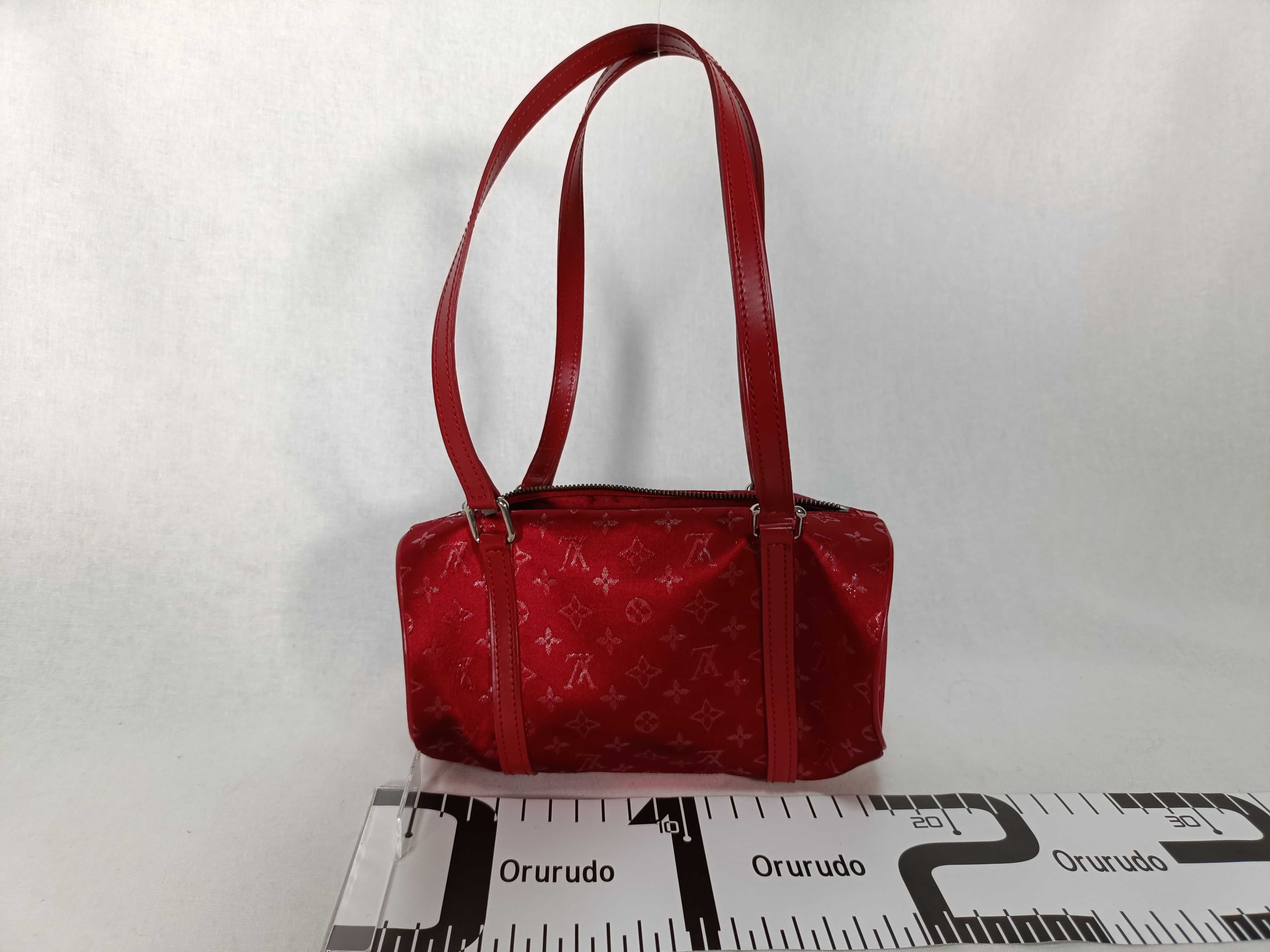 Monogram Satin Little Papillon M92353 TH0092 Red Handbag — view 2