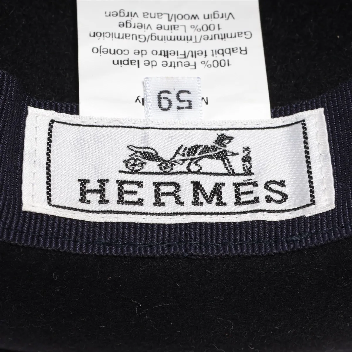 Hat 59 Felt Black x Navy — view 5