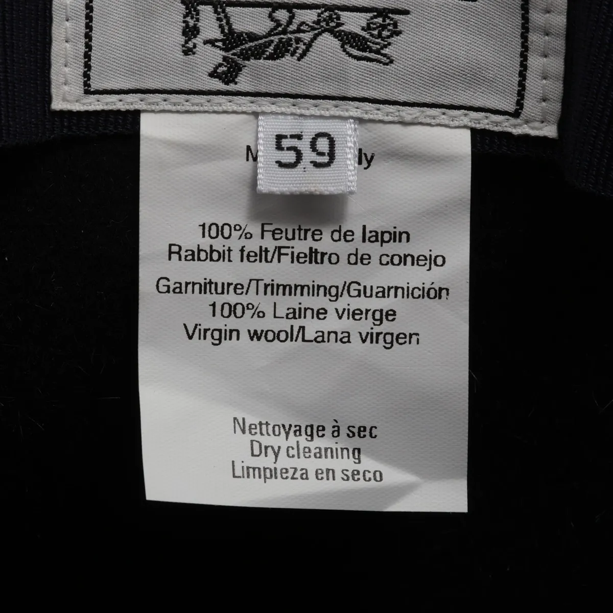 Hat 59 Felt Black x Navy — view 6