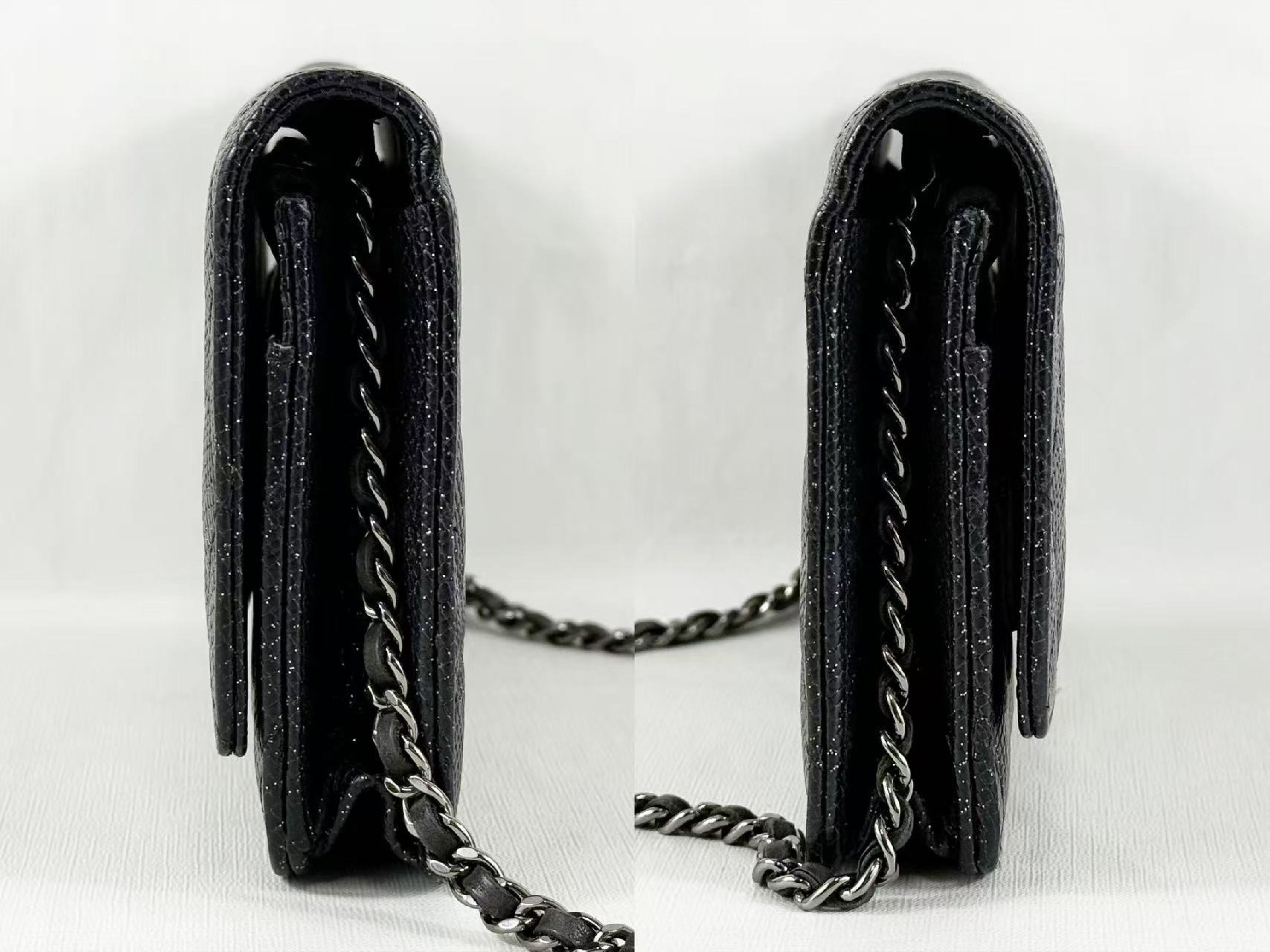 Black Caviar Skin Matelassé WOC Shoulder Bag, Approx. 19cm W, Serial Number 18-series, with Box, Dust Bag, and Seal, Silver Hardware, Item Number 18545459 — view 11