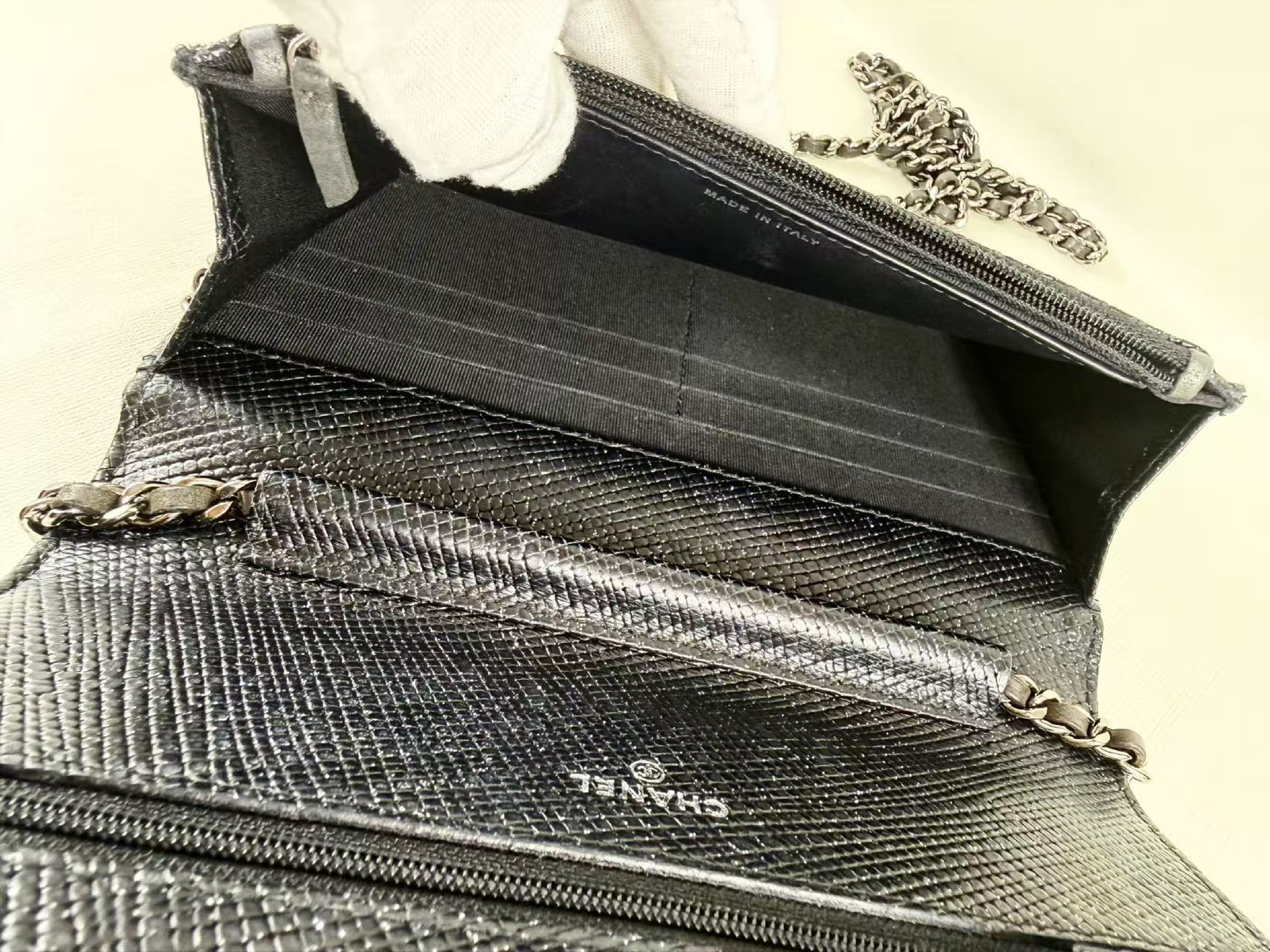 Black Caviar Skin Matelassé WOC Shoulder Bag, Approx. 19cm W, Serial Number 18-series, with Box, Dust Bag, and Seal, Silver Hardware, Item Number 18545459 — view 13