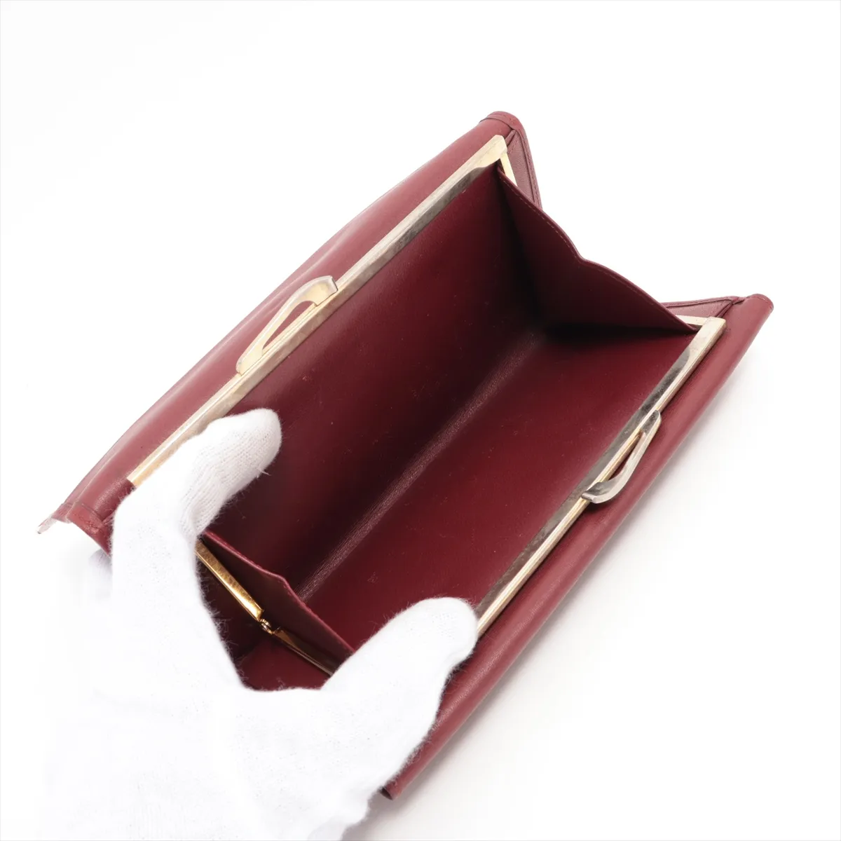Mustline Leather Long Wallet Bordeaux — view 5