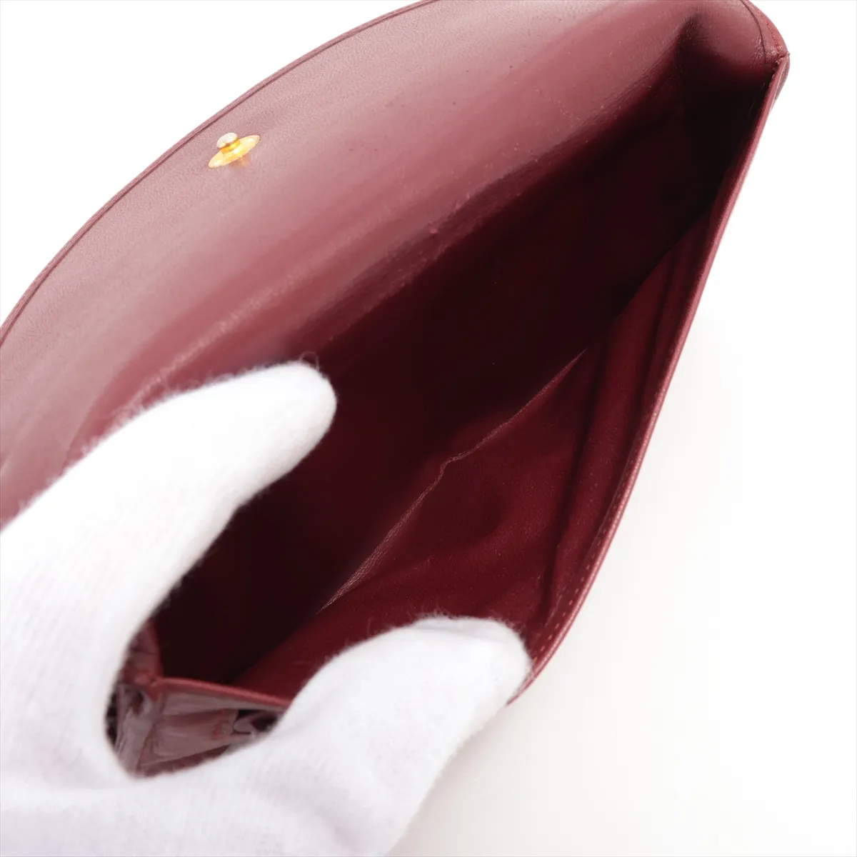 Mustline Leather Long Wallet Bordeaux — view 6