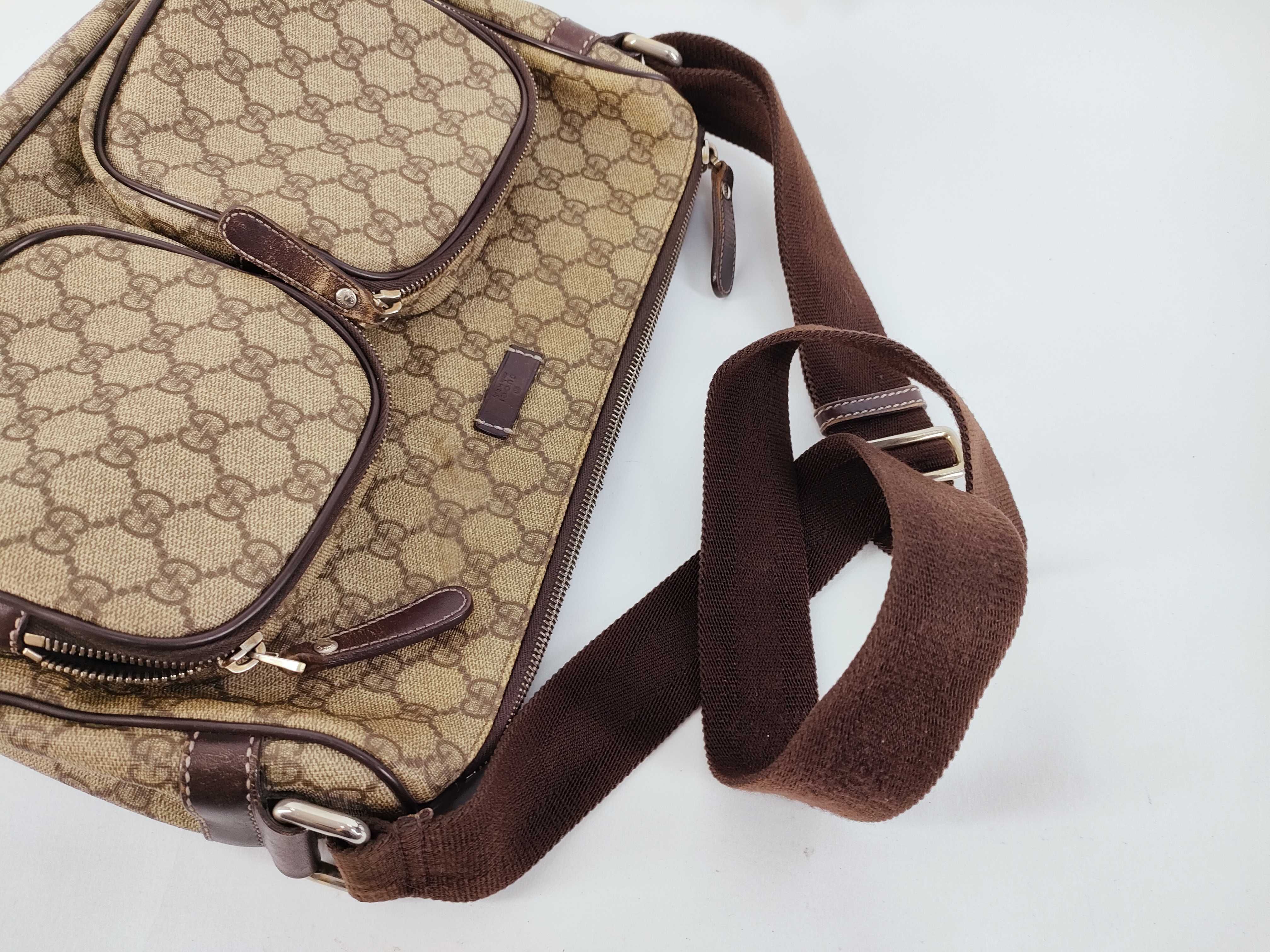 GG Canvas Shoulder Bag, Brown — view 3
