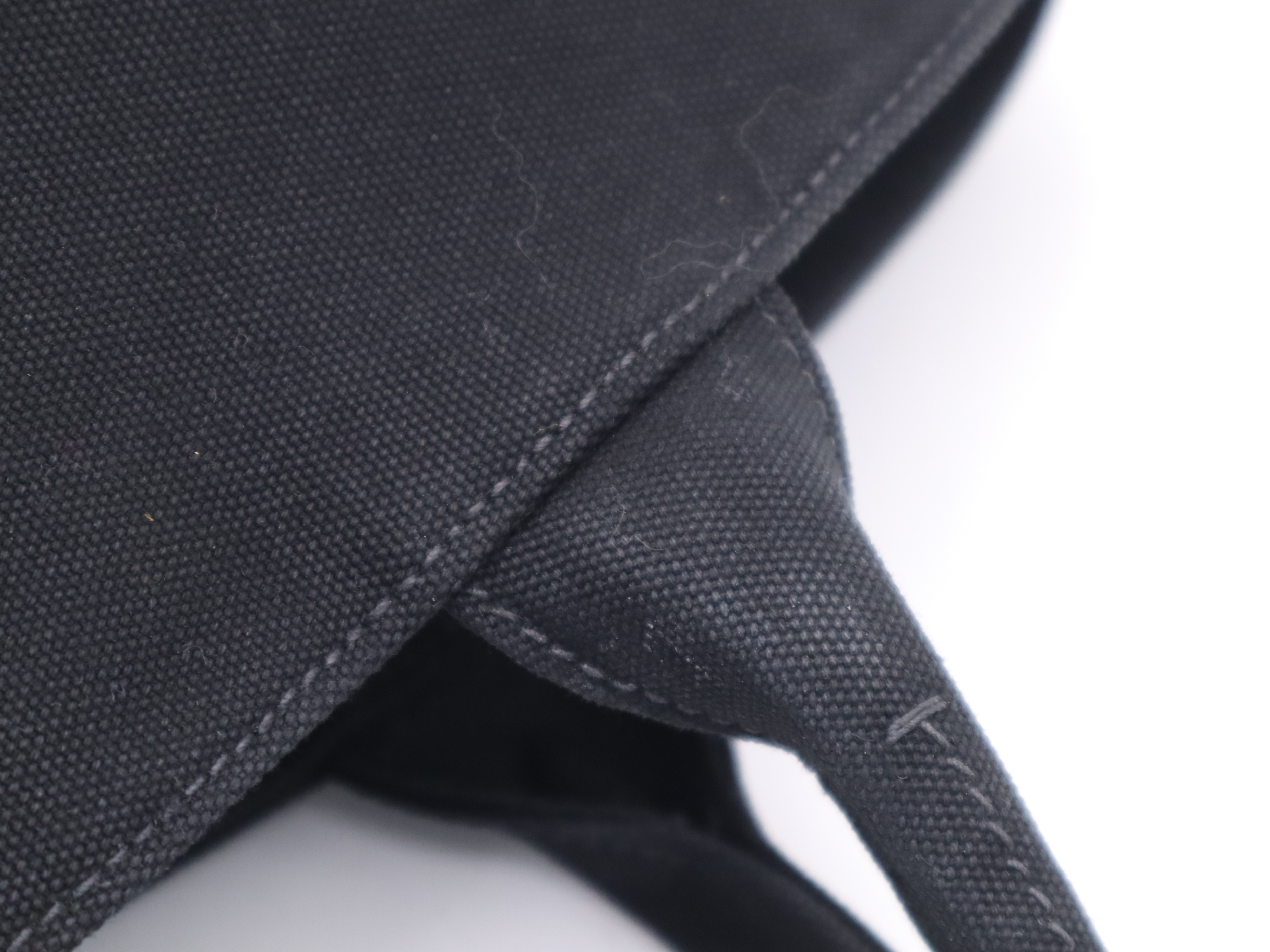 Canvas Canapa Tote Bag, Black, Silver Hardware — view 8