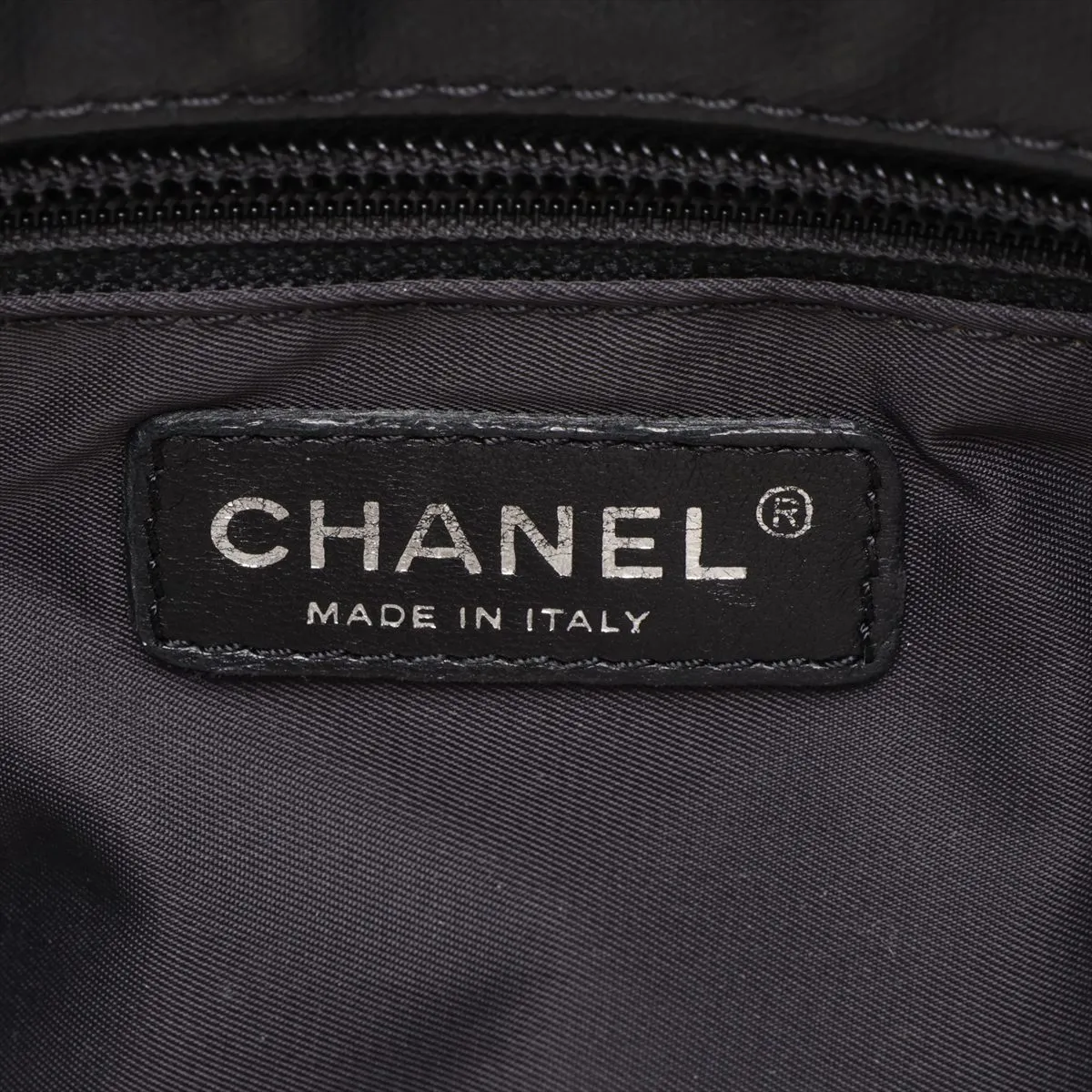 Paris Biarritz PM Coated Canvas Tote Bag, Black with Silver Hardware, Item No. 11199003, Series No. 11 — view 9