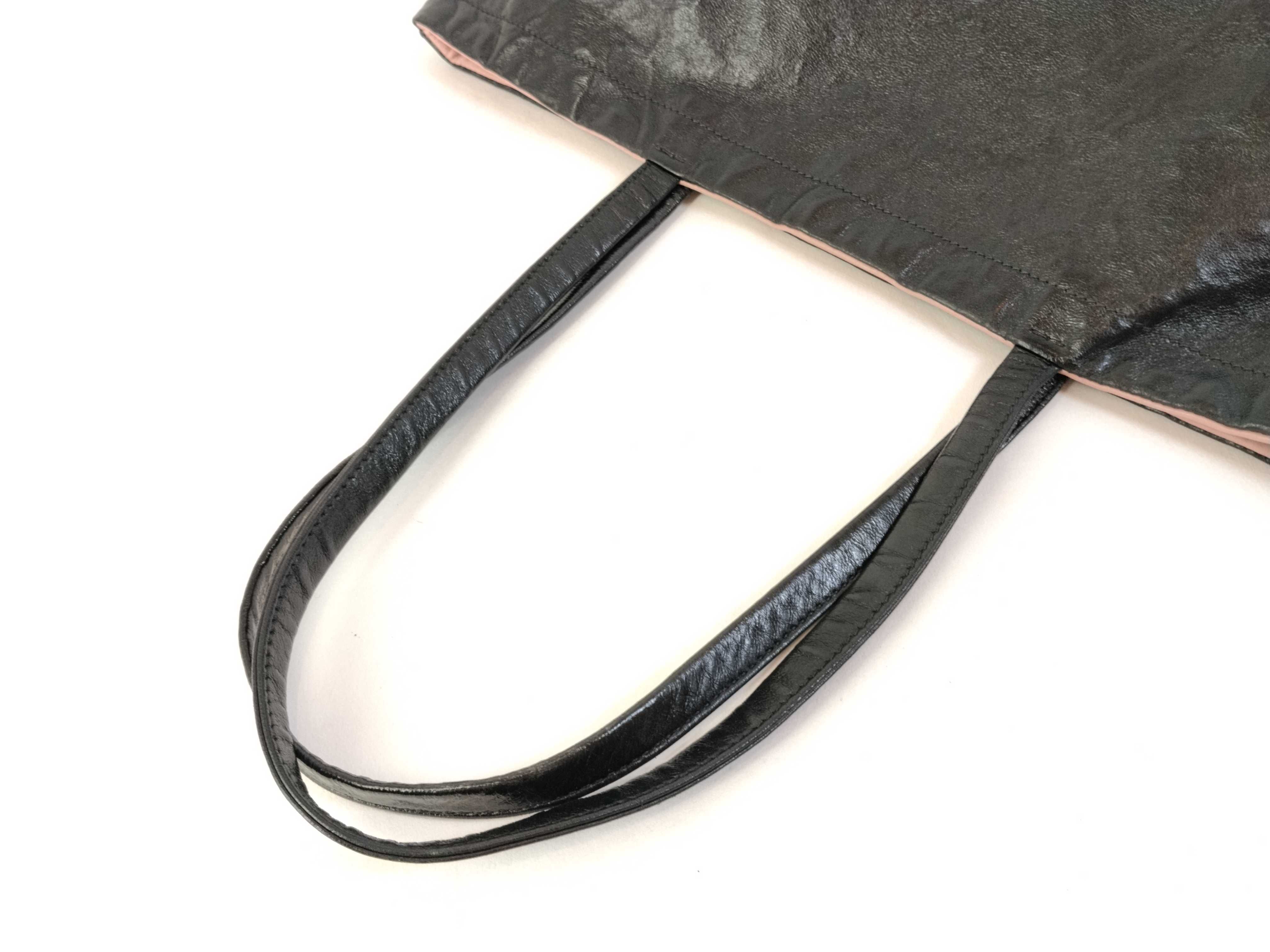 Reversible Antique Nappa Leather Tote Bag — view 3