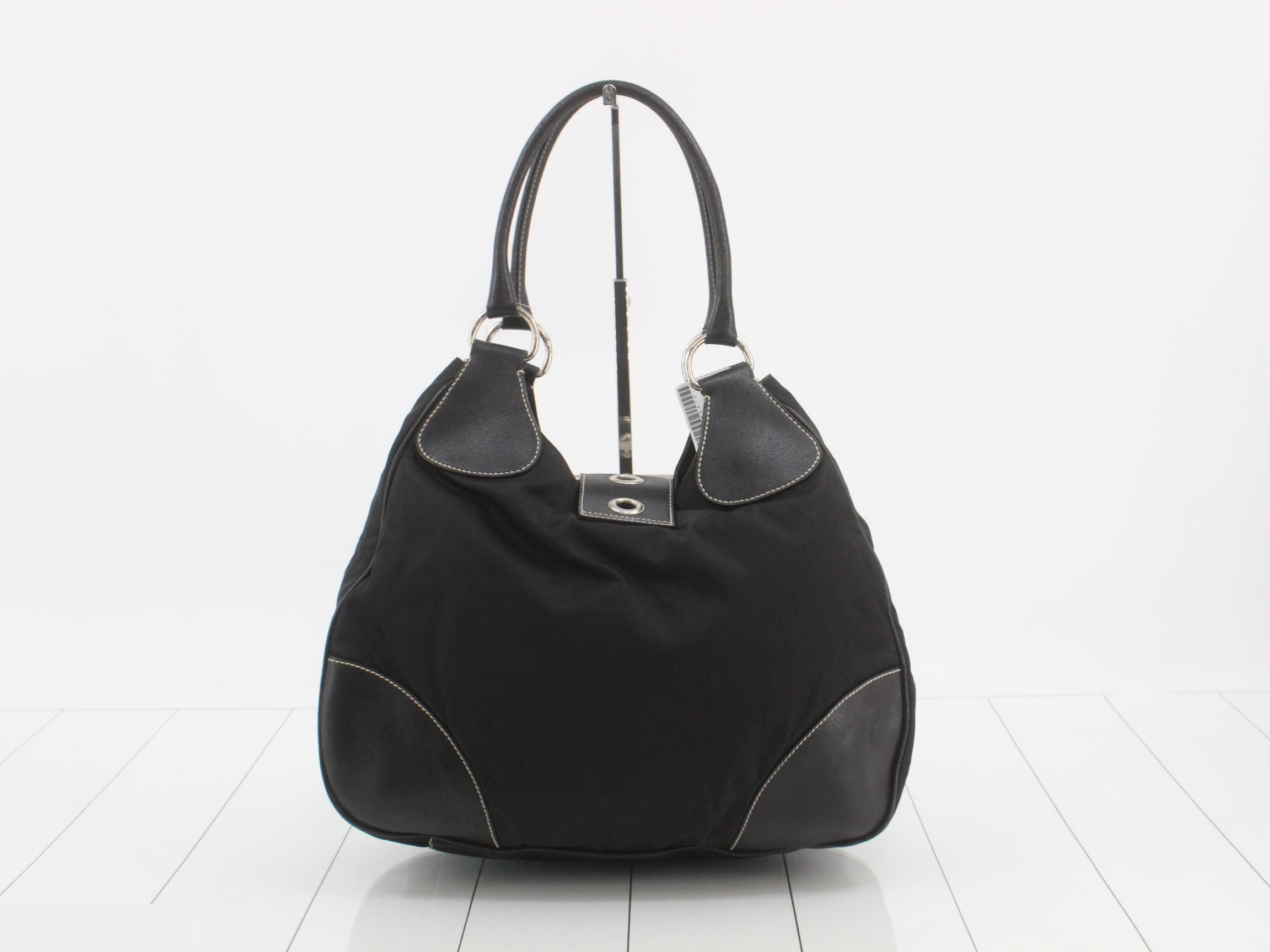 Handbag, black, nylon — view 2