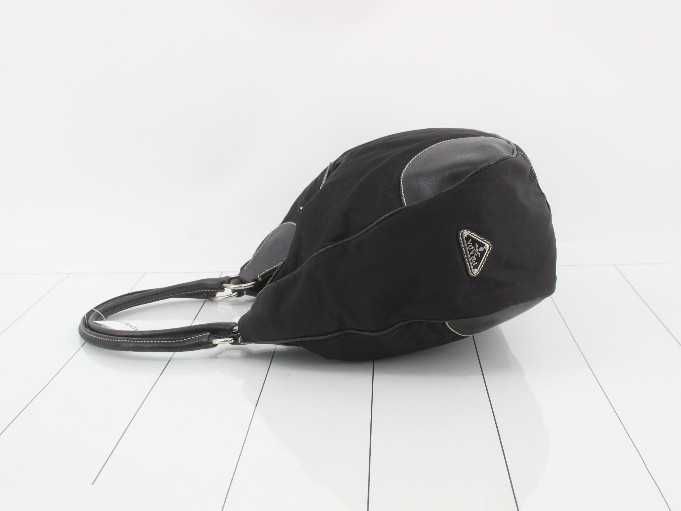 Handbag, black, nylon — view 4