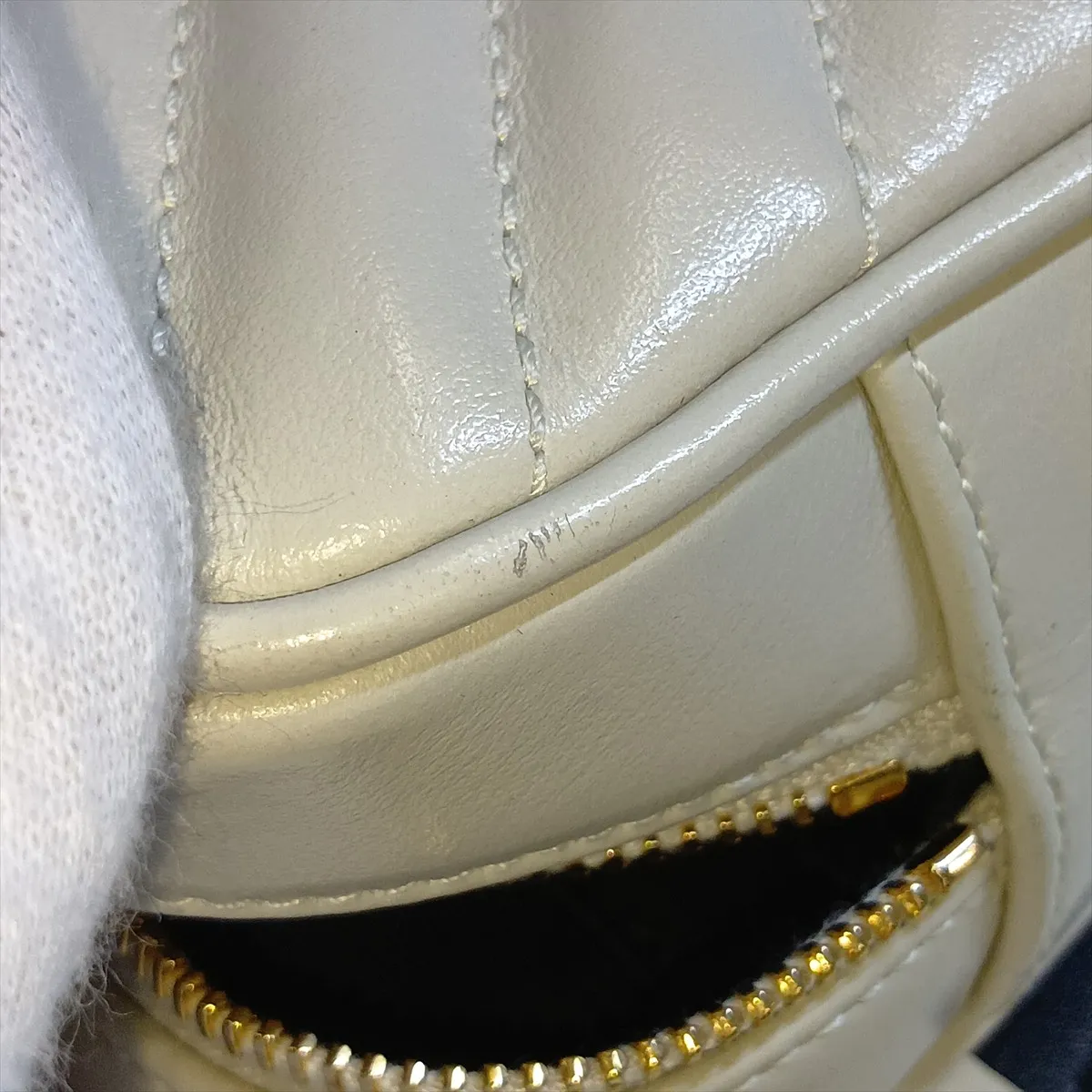 Leather Waist Pouch, White, 534817 — view 13