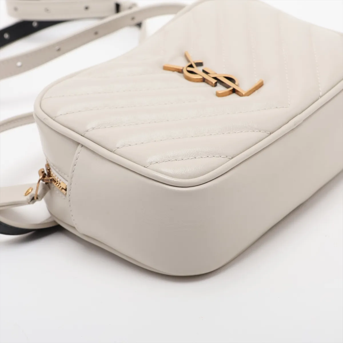 Leather Waist Pouch, White, 534817 — view 4