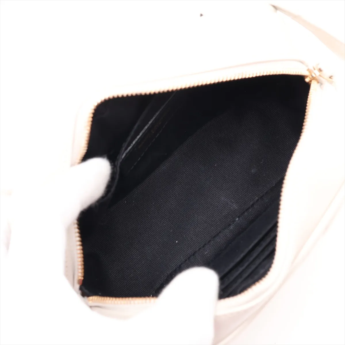 Leather Waist Pouch, White, 534817 — view 6