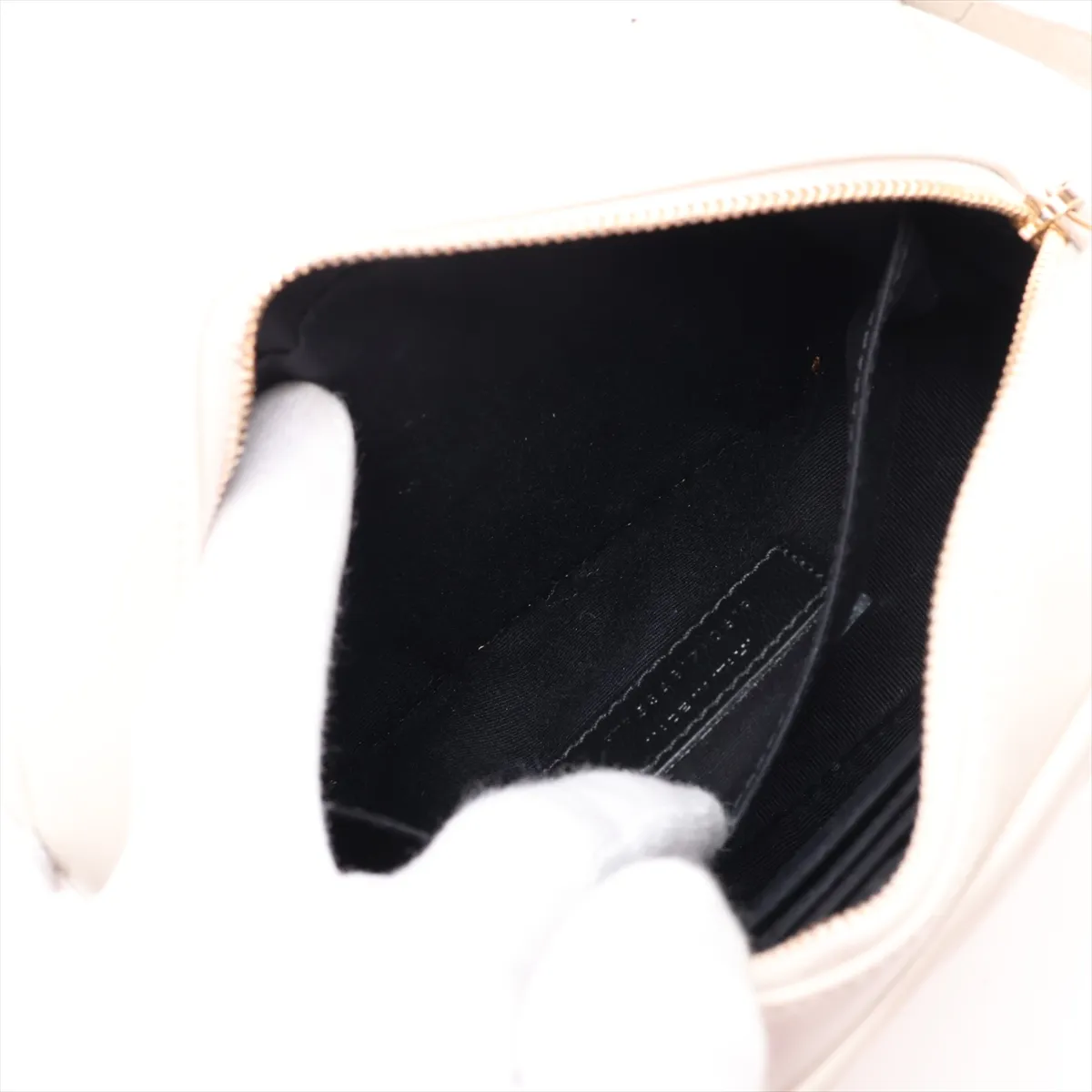 Leather Waist Pouch, White, 534817 — view 7