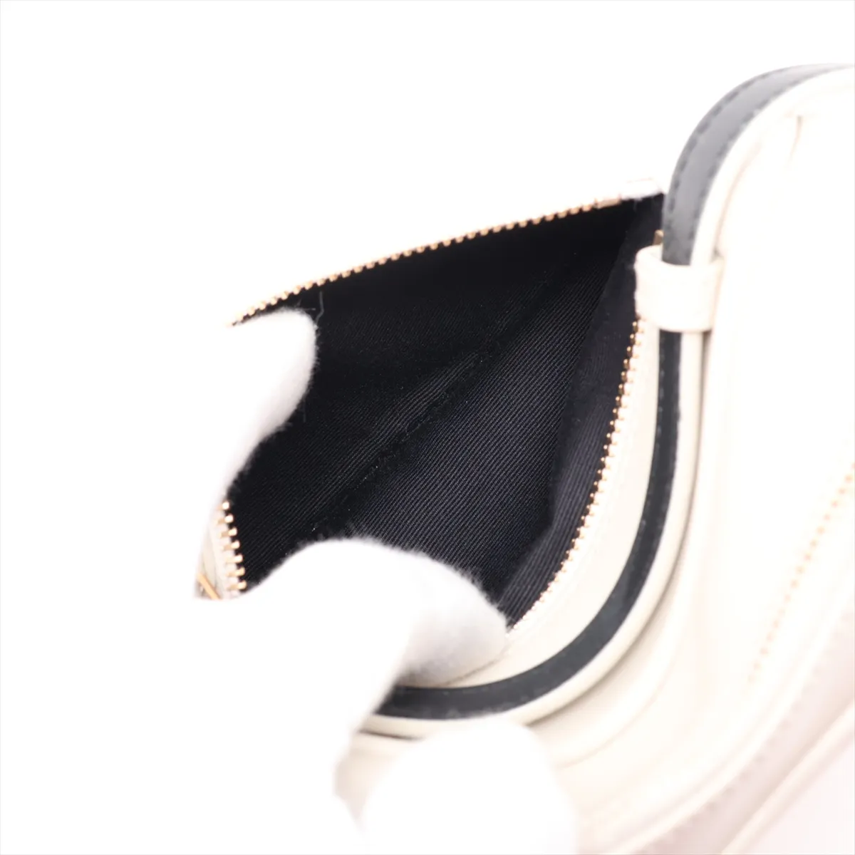Leather Waist Pouch, White, 534817 — view 8
