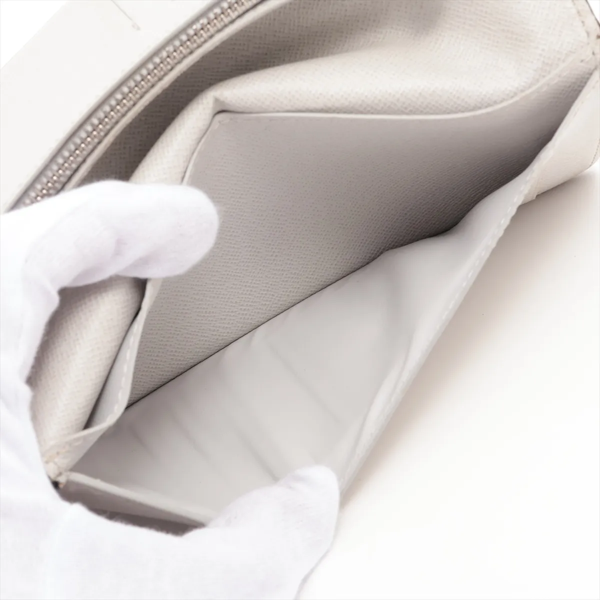 Taigarama Portefeuille Blaza NM M30889 Optical White Long Wallet with Initial Stamp RFID Reactive — view 4