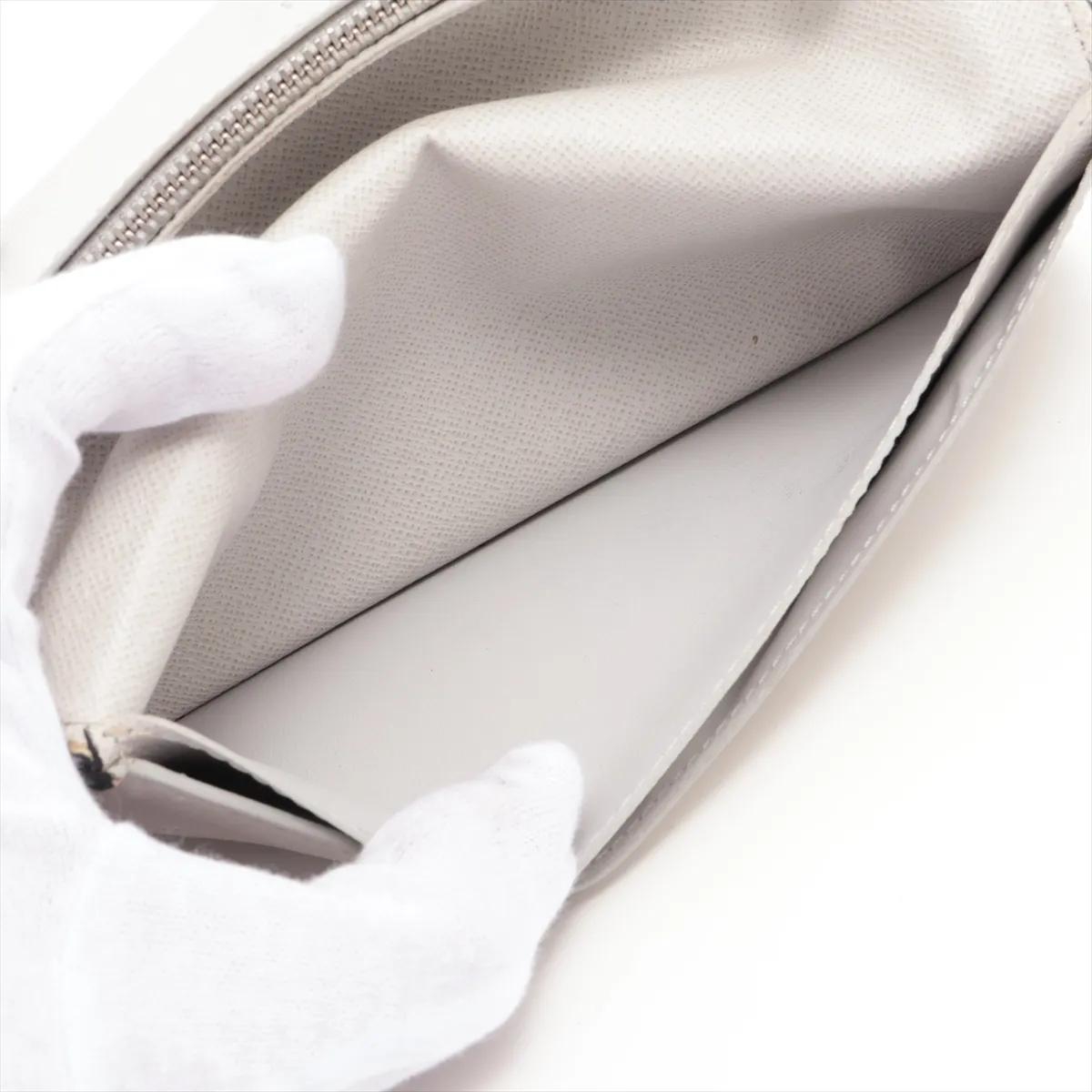 Taigarama Portefeuille Blaza NM M30889 Optical White Long Wallet with Initial Stamp RFID Reactive — view 5